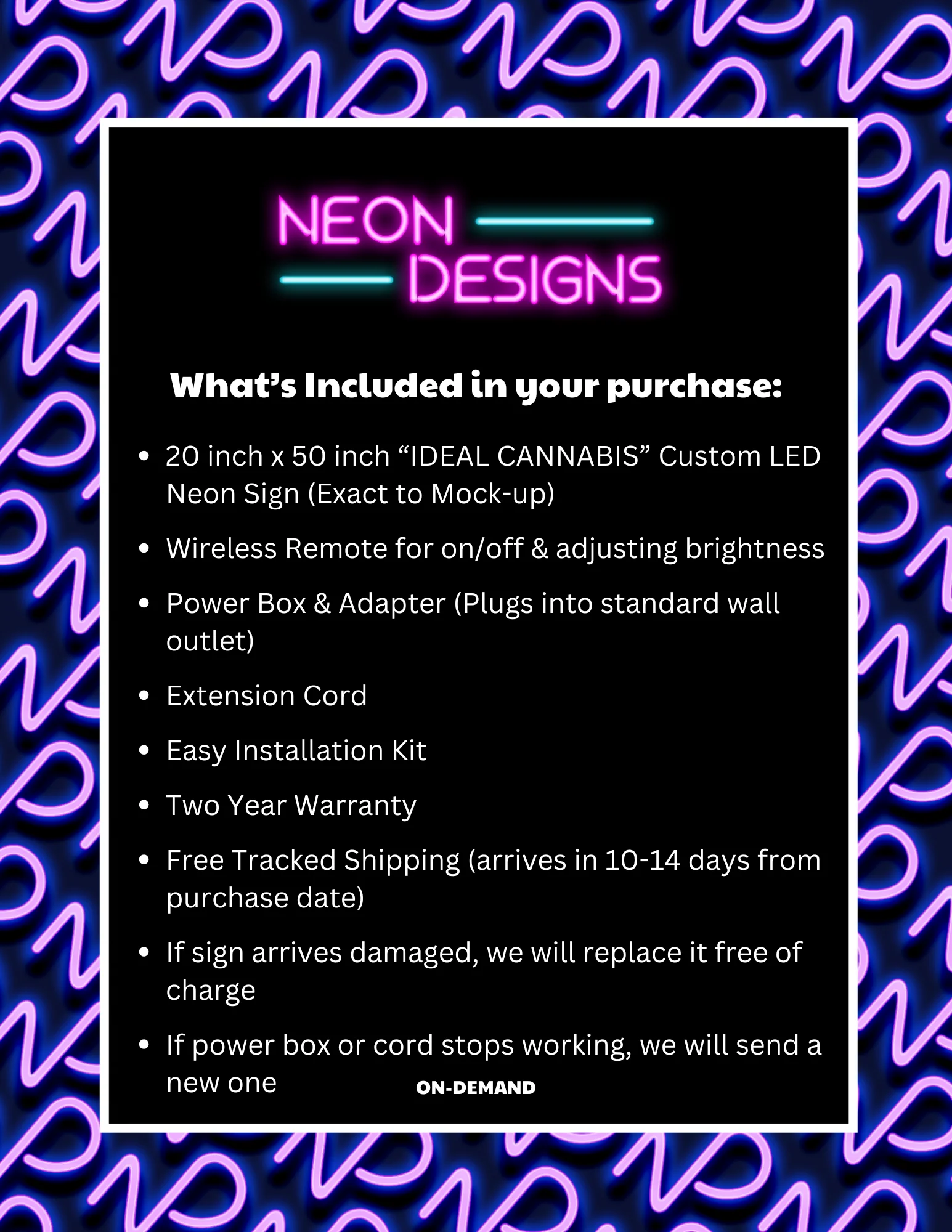 IDEAL CANNABIS - Premium Neon Artwork - Image 3