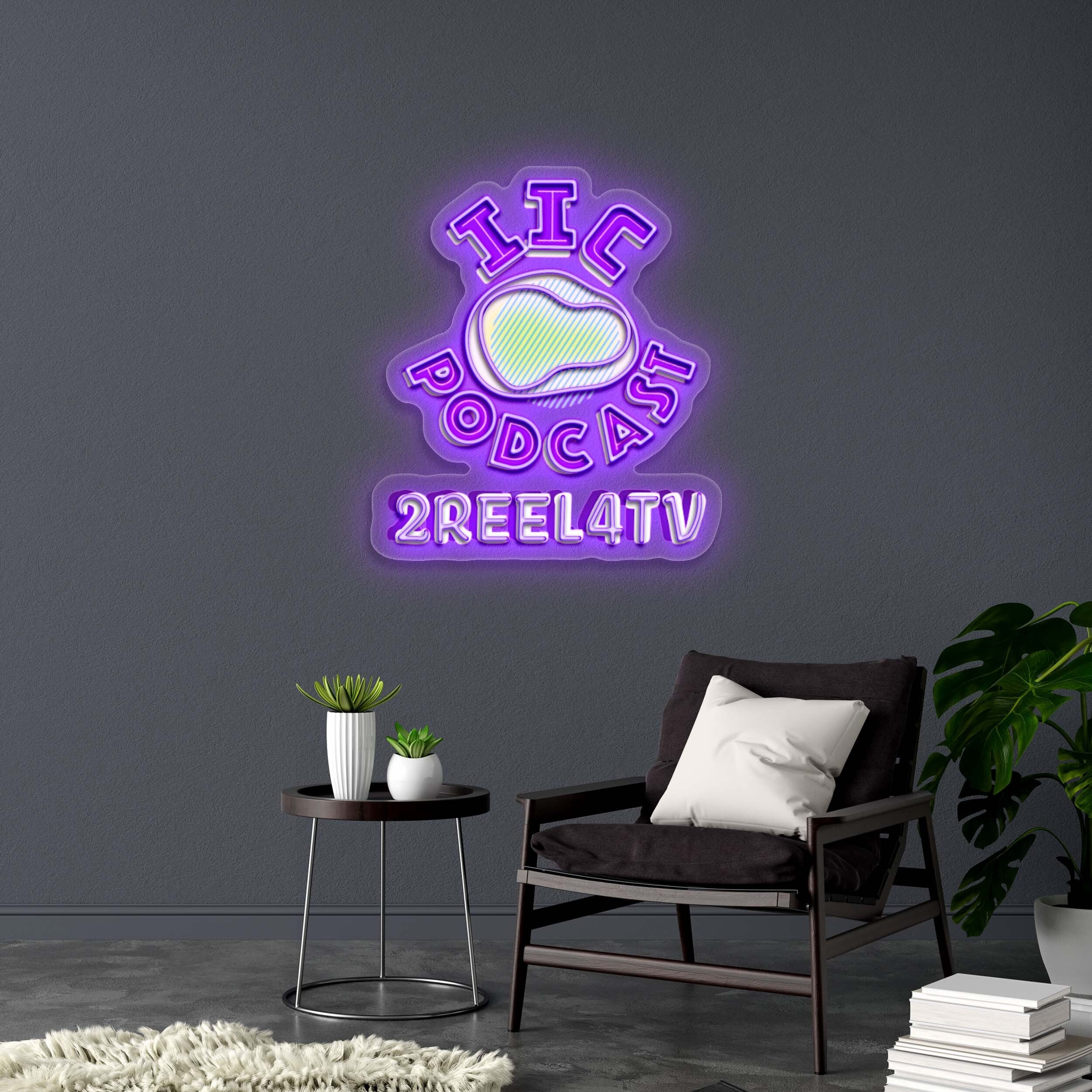 IIC Podcast 2REEL4TV - Premium Neon Artwork