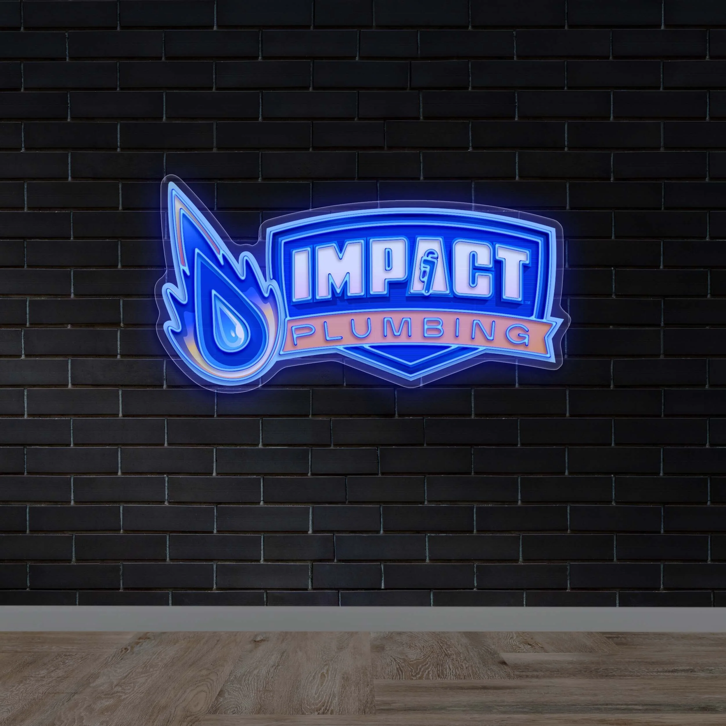 Impact Plumbing - Premium Neon Artwork