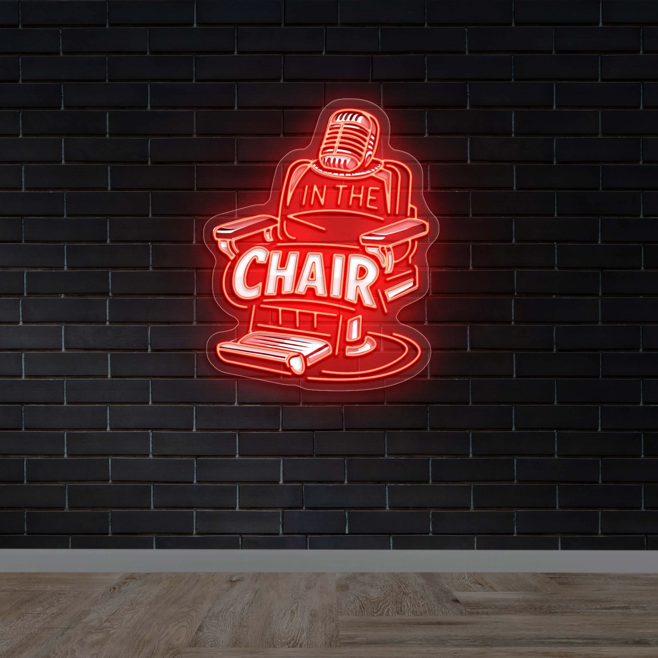 IN THE CHAIR - Premium Neon Artwork