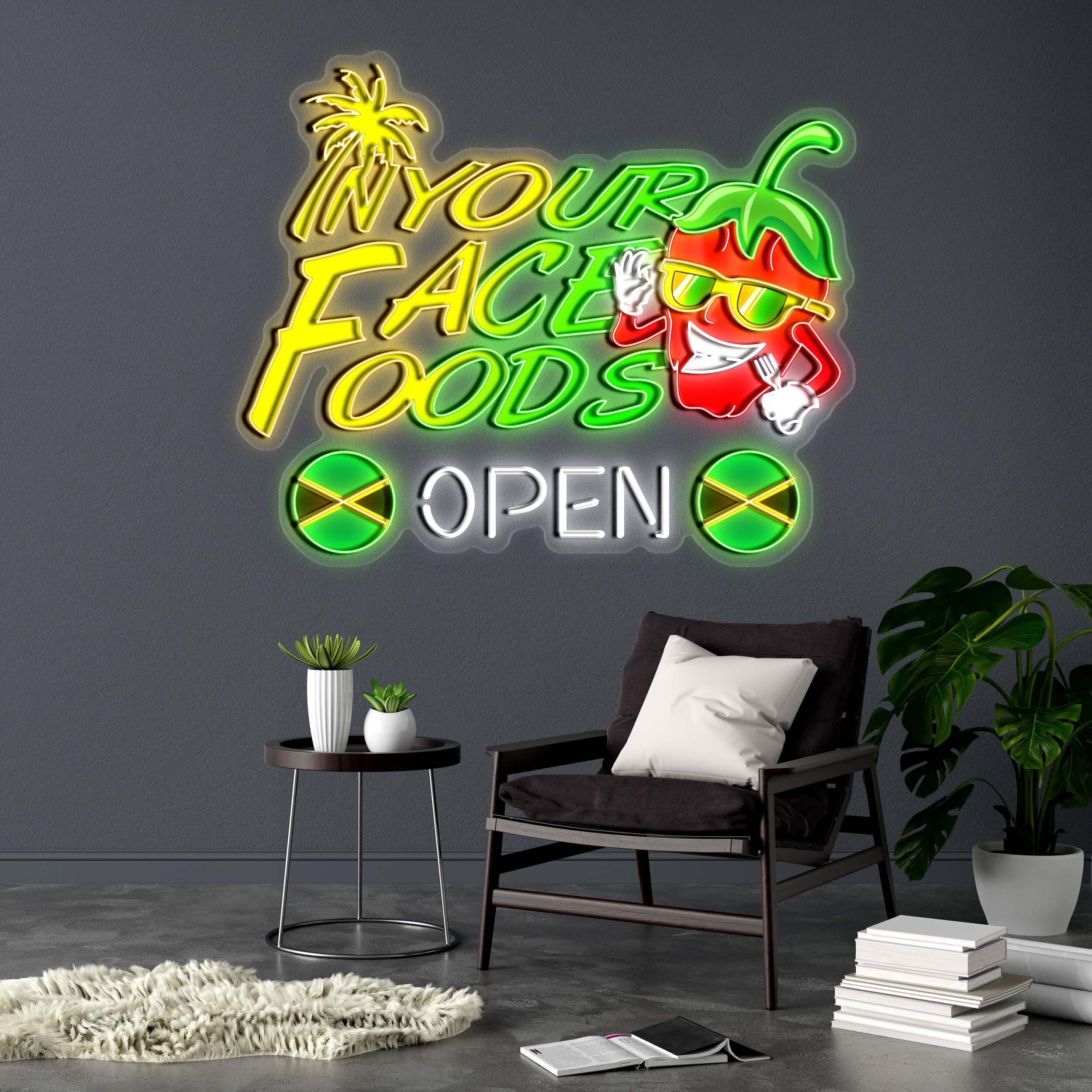 IN YOUR FACE FOODS - Premium Neon Artwork