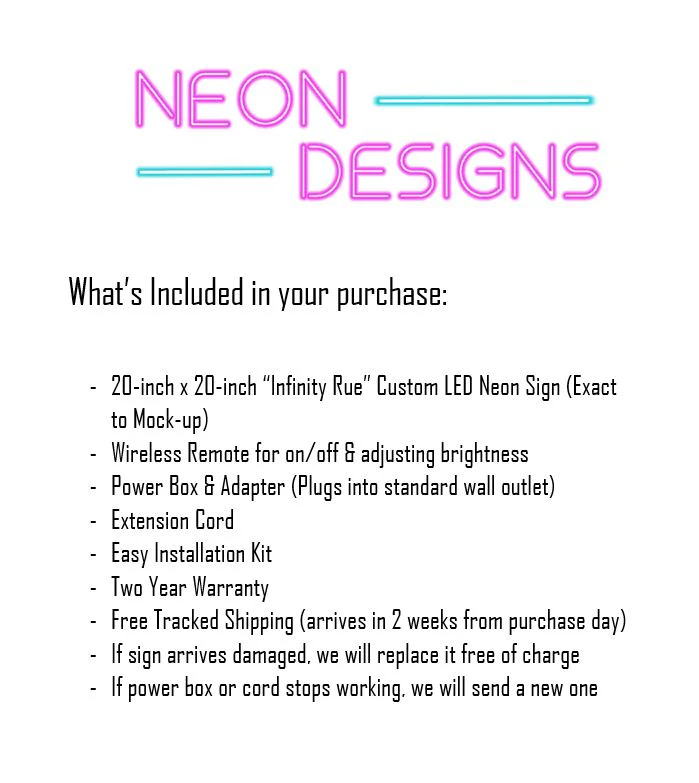 Infinity Rue - Premium Neon Artwork - Image 2