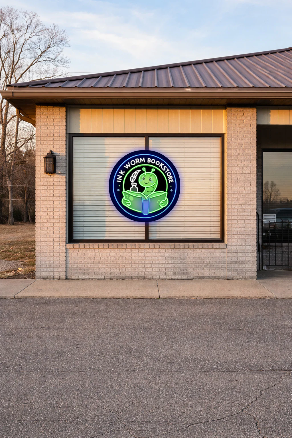 INK WORM BOOKSTORE - Premium Neon Artwork - Image 2