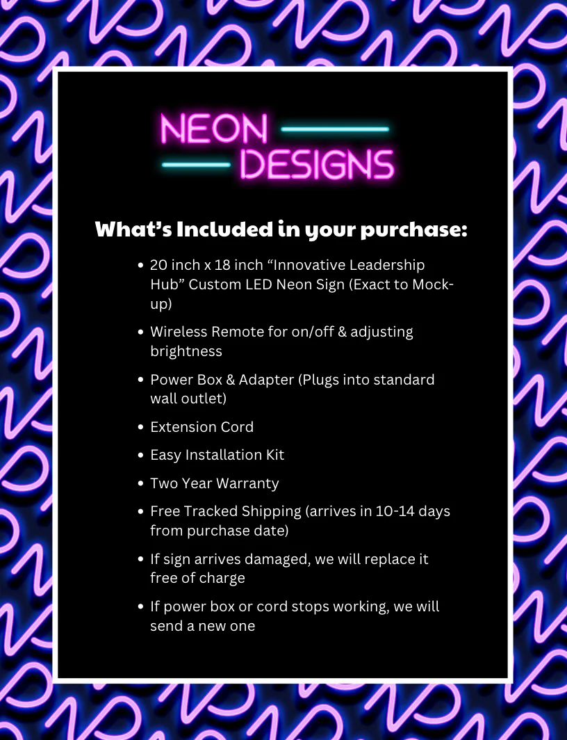 Innovative Leadership Hub - Premium Neon Artwork - Image 2