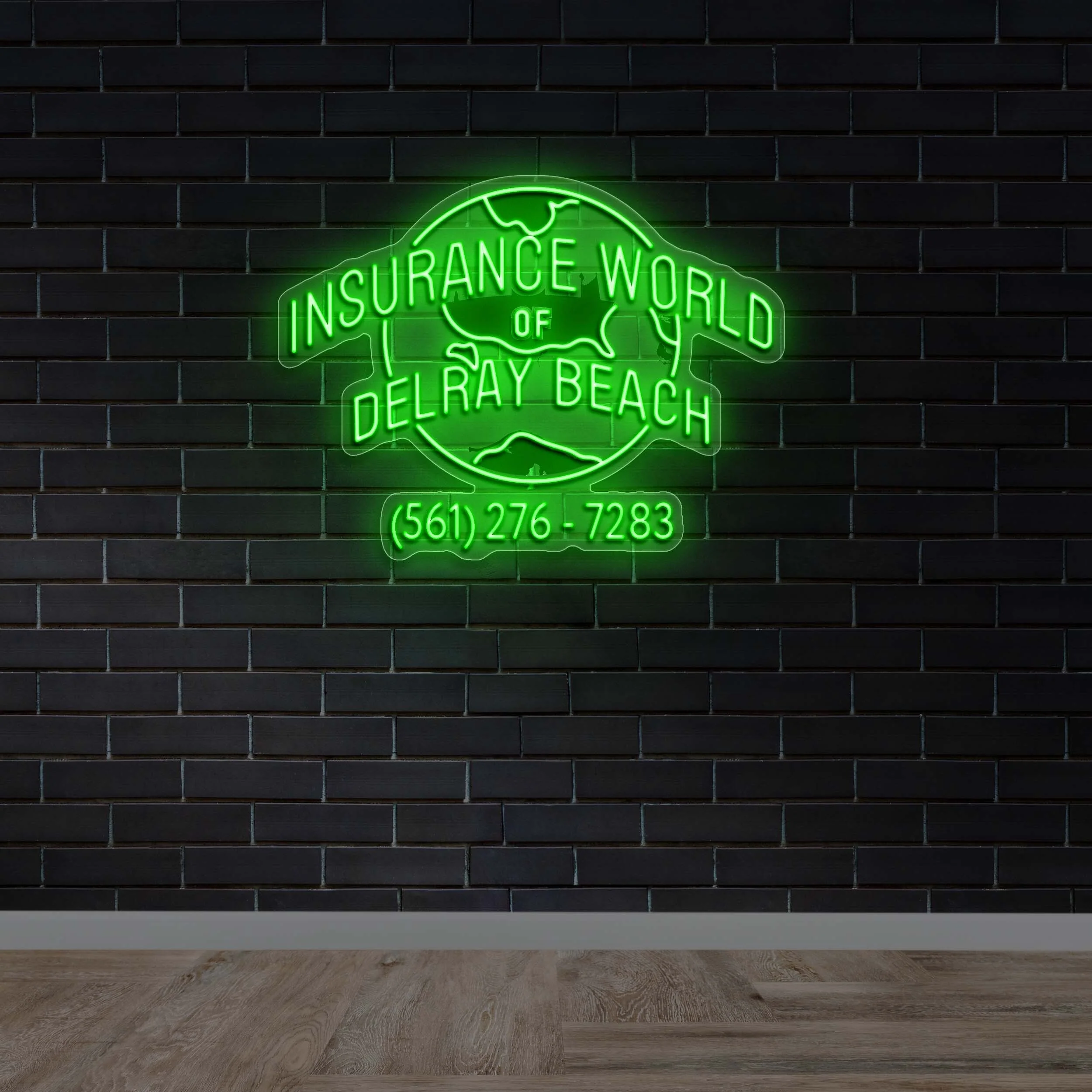 Insurance World of Delray Beach - Premium Neon Artwork