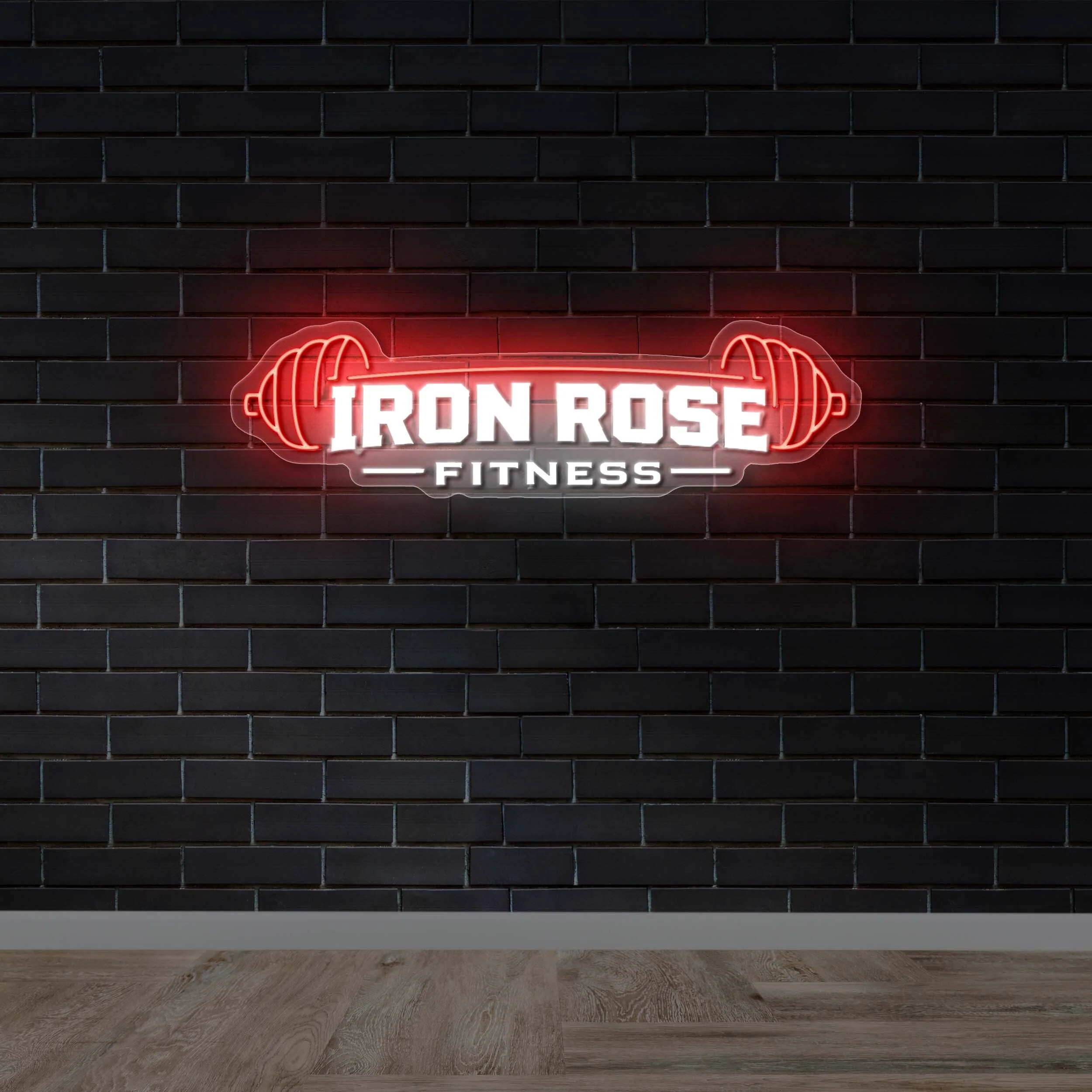 IRON ROSE FITNESS - Premium Neon Artwork