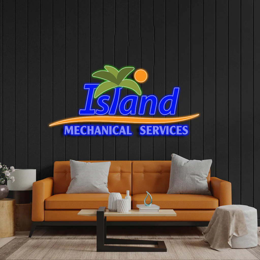 Island Mechanical Services - Premium Neon Artwork