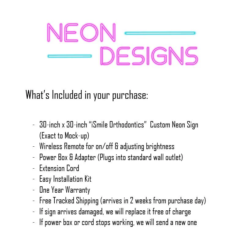 iSmile Orthodontics - Premium Neon Artwork - Image 2