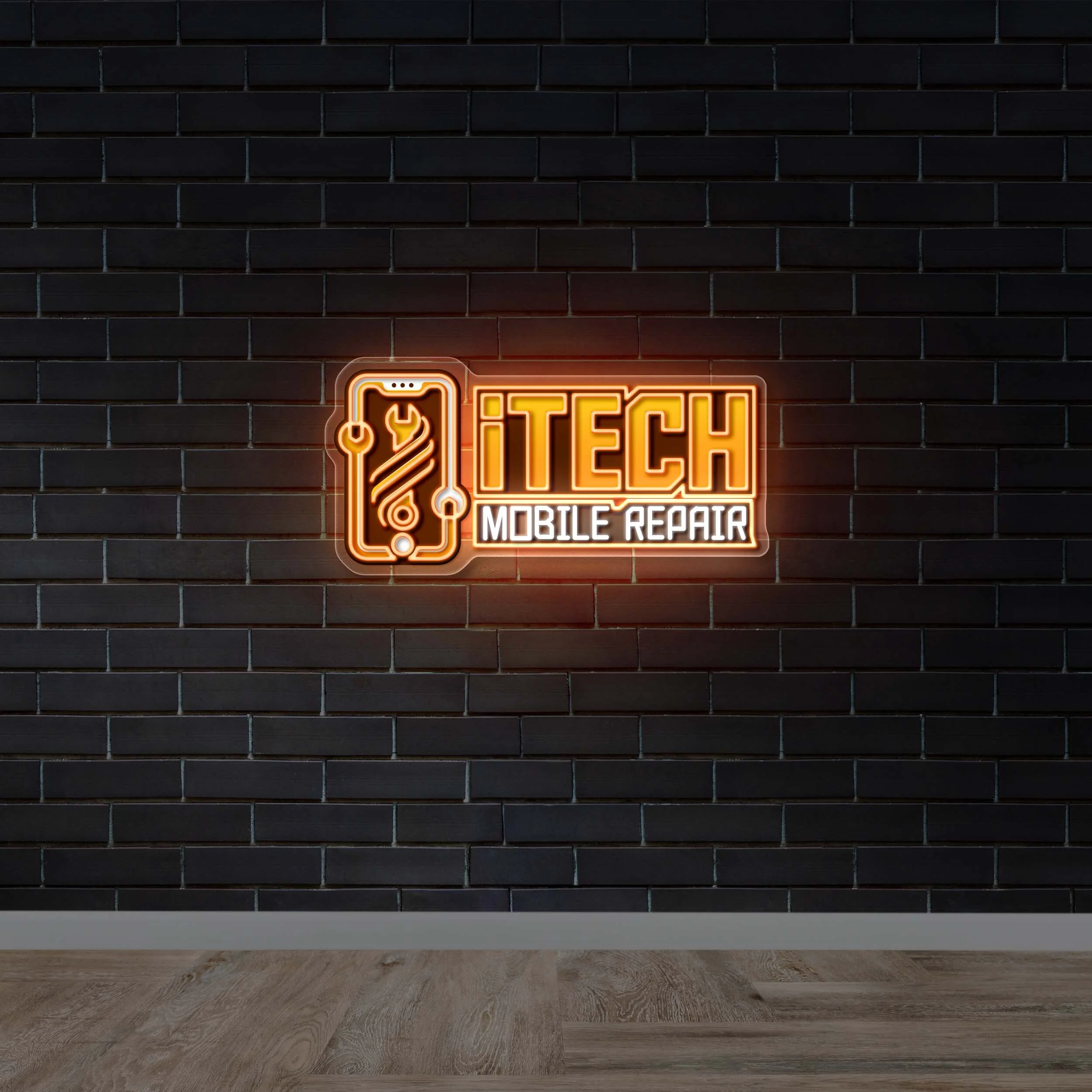 iTech Mobile Repair - Premium Neon Artwork