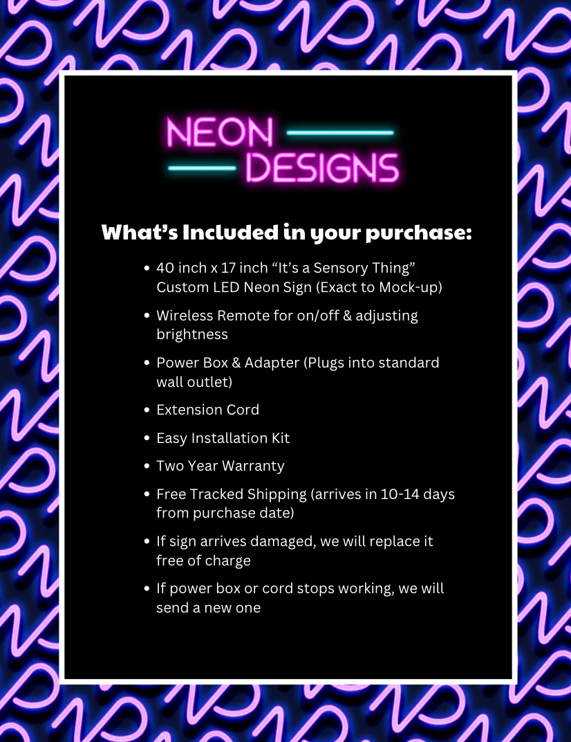 It's a sensory thing - Premium Neon Artwork - Image 2