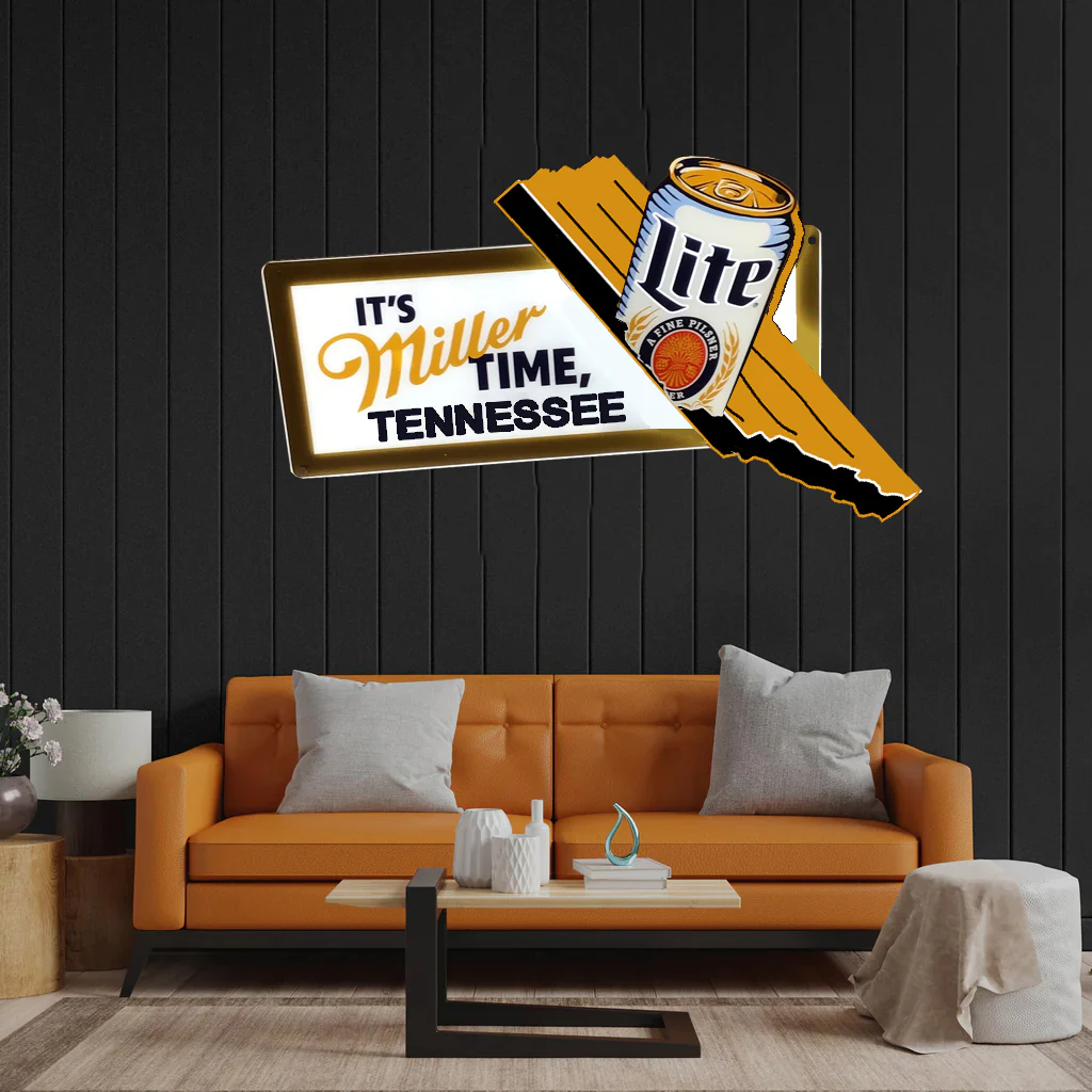 It's Miller Time Tennessee - Premium Neon Artwork - Image 2