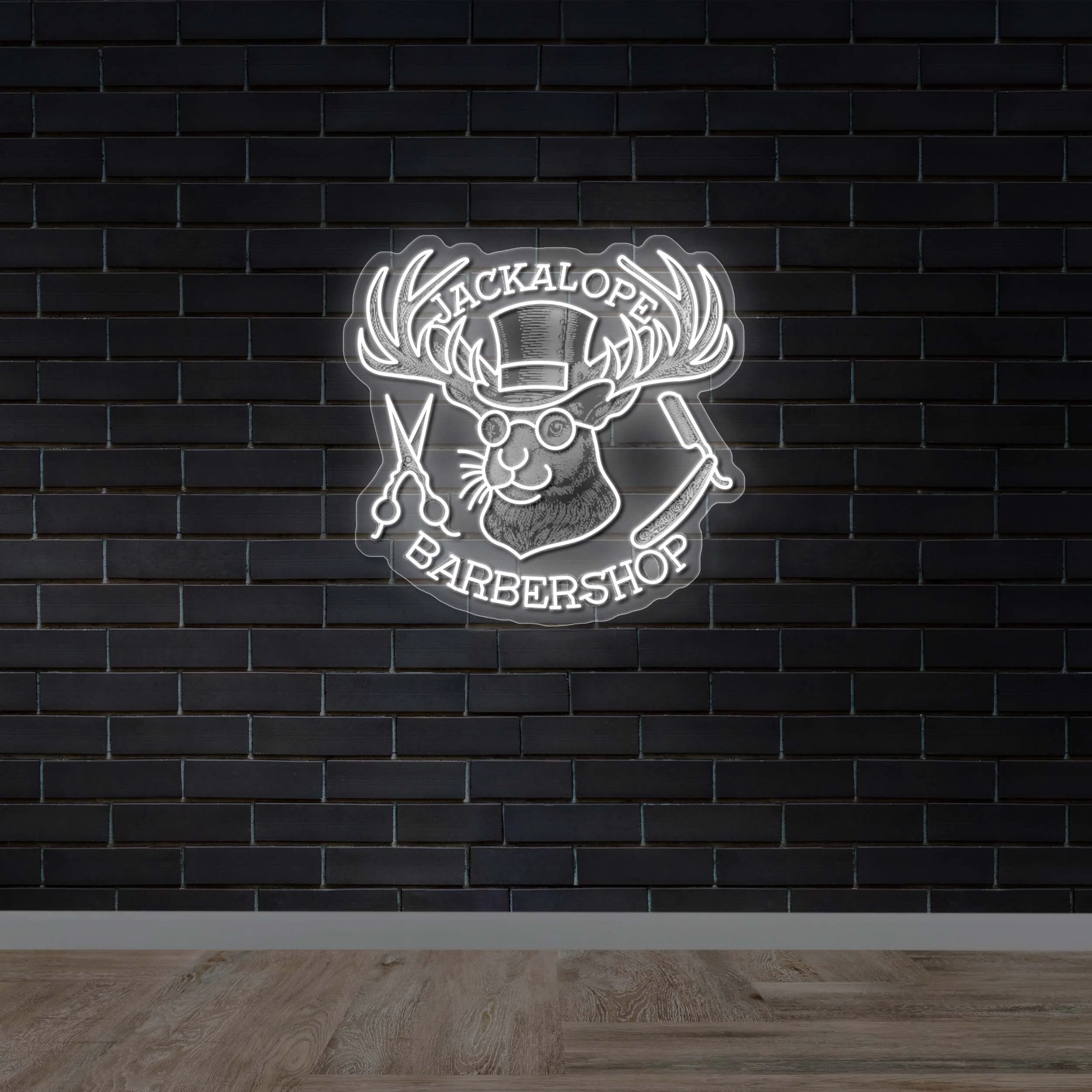 JACKALOPE BARBERSHOP - Premium Neon Artwork