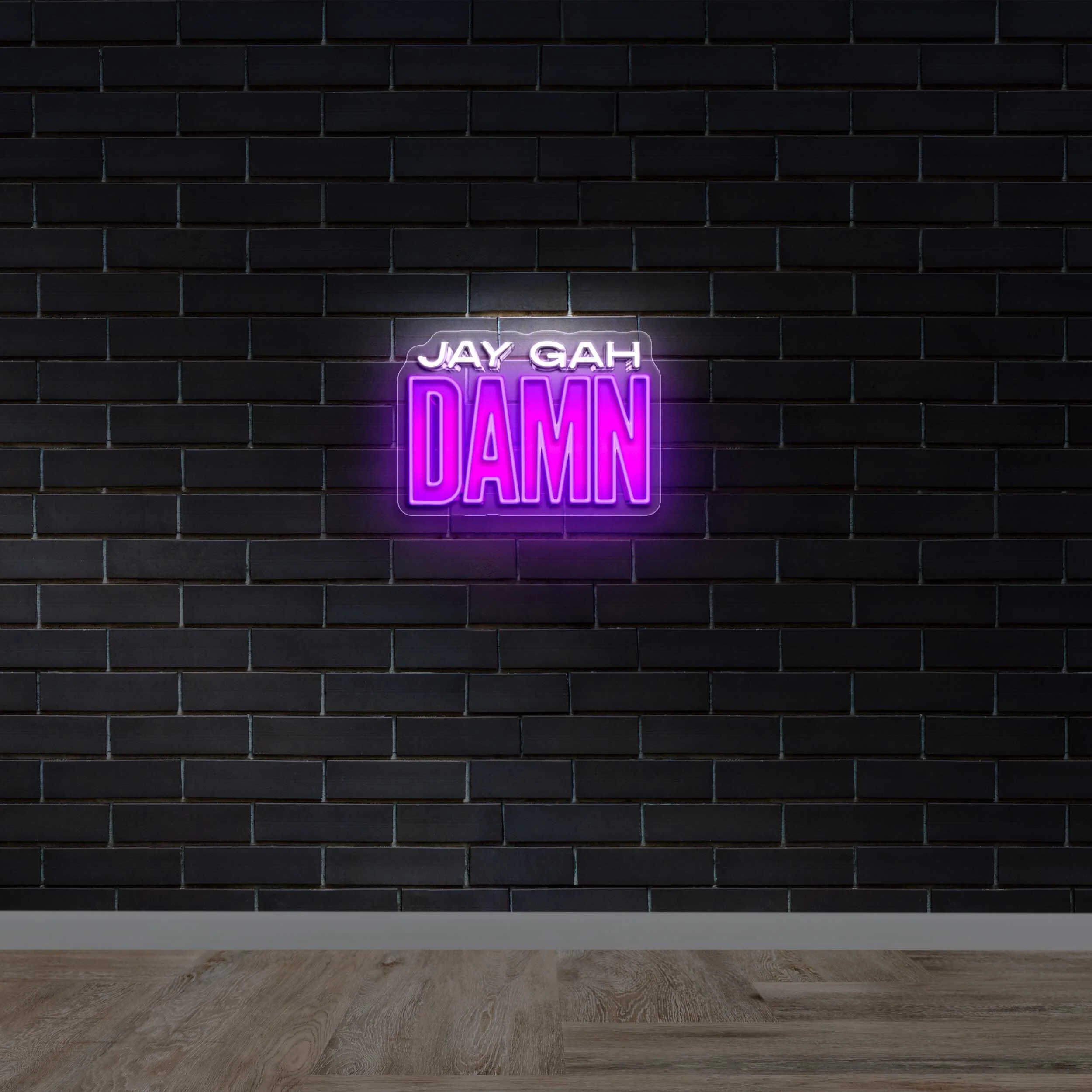 JAY GAH DAMN - Premium Neon Artwork