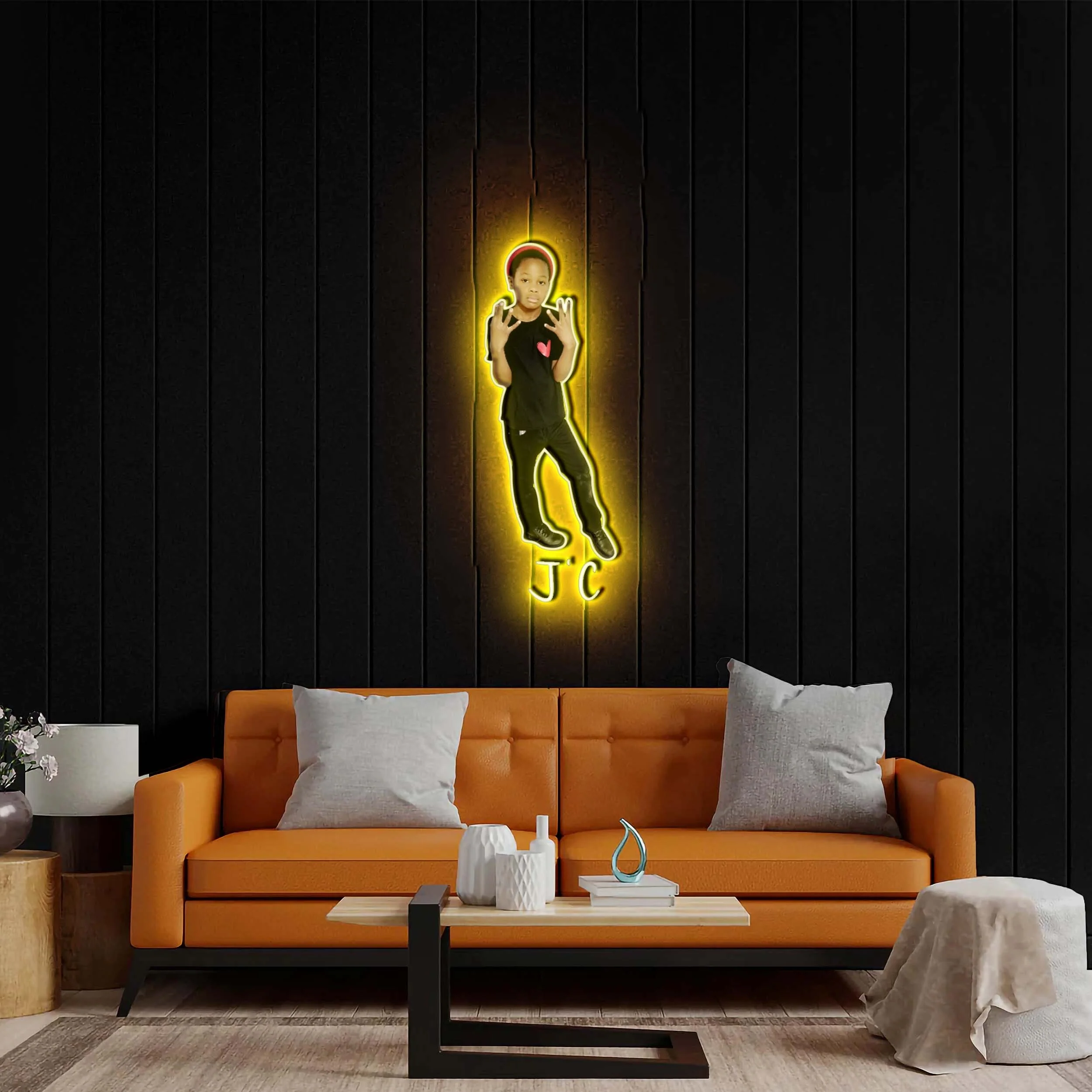 J'C in Neon - Premium Neon Artwork