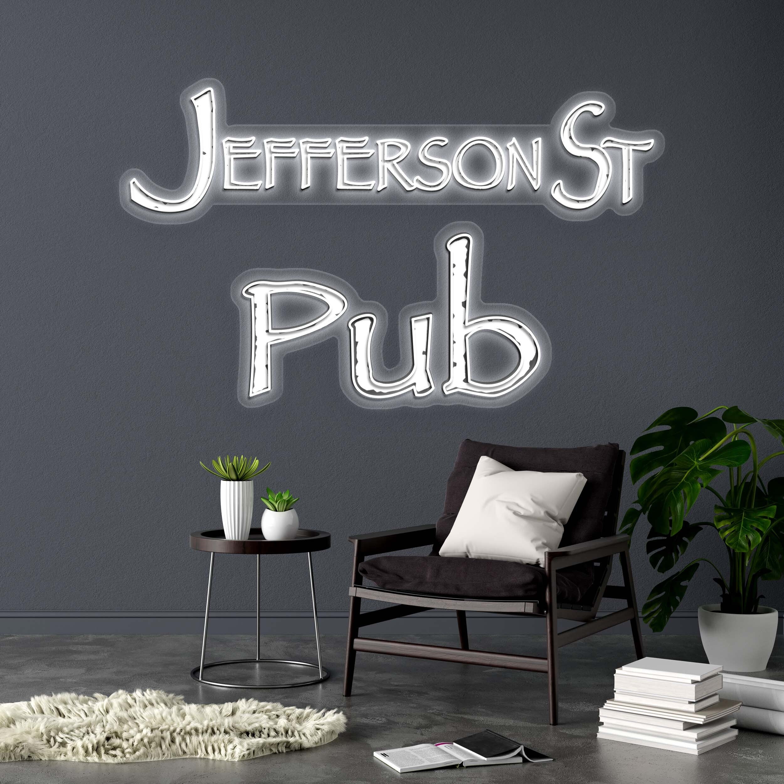 JEFFERSON ST PUB - Premium Neon Artwork