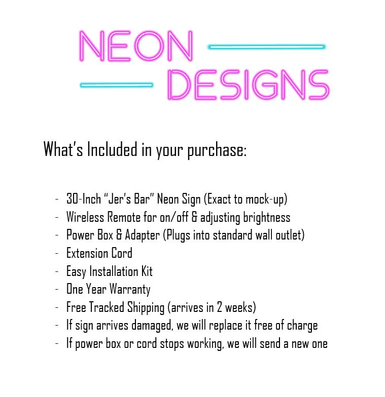 Jer's Bar - Premium Neon Artwork - Image 2