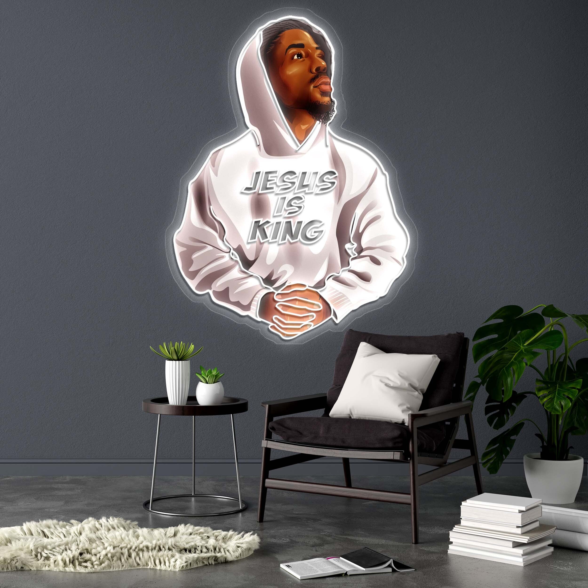 JESUS IS KING - Premium Neon Artwork