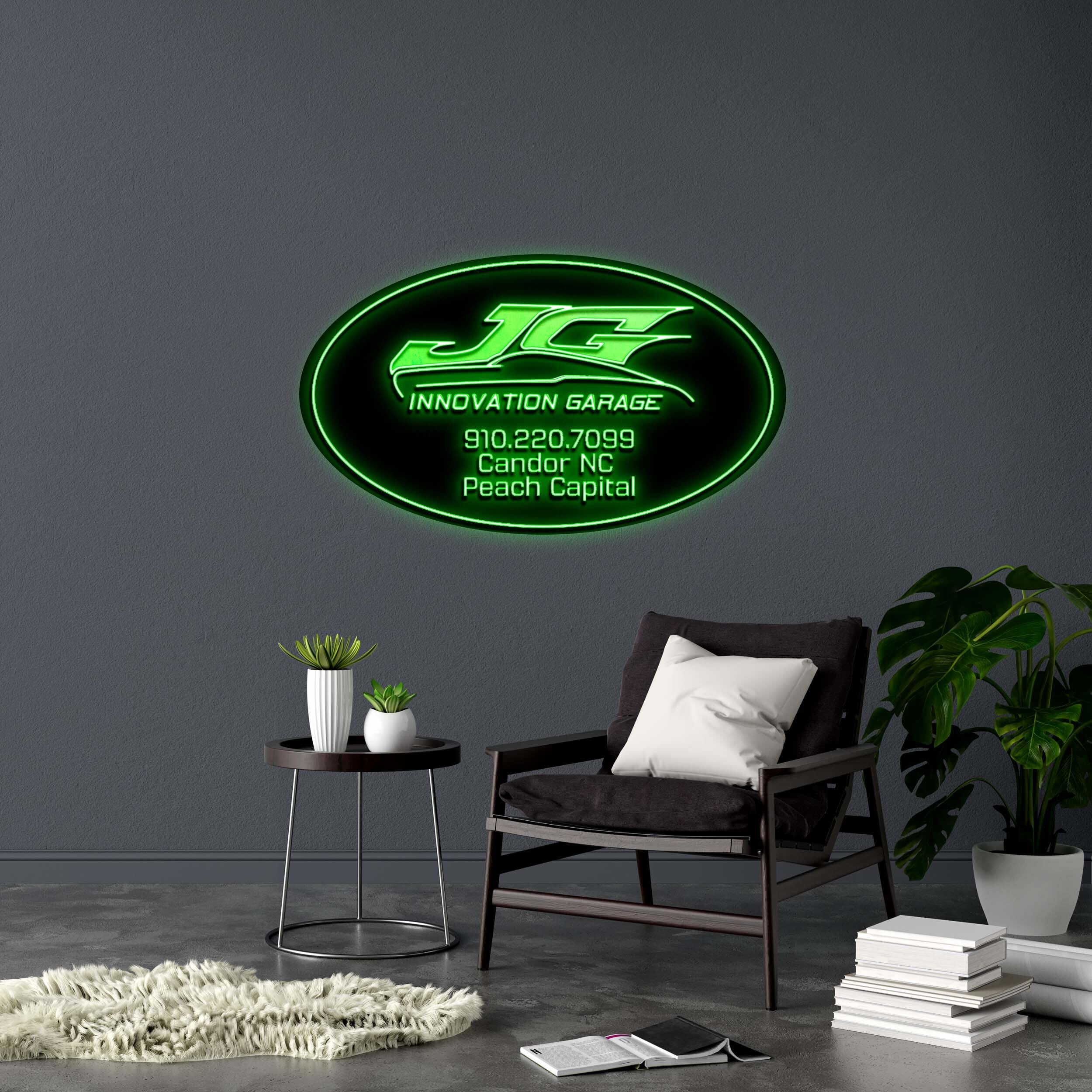 JG INNOVATION GARAGE (version 2) - Premium Neon Artwork