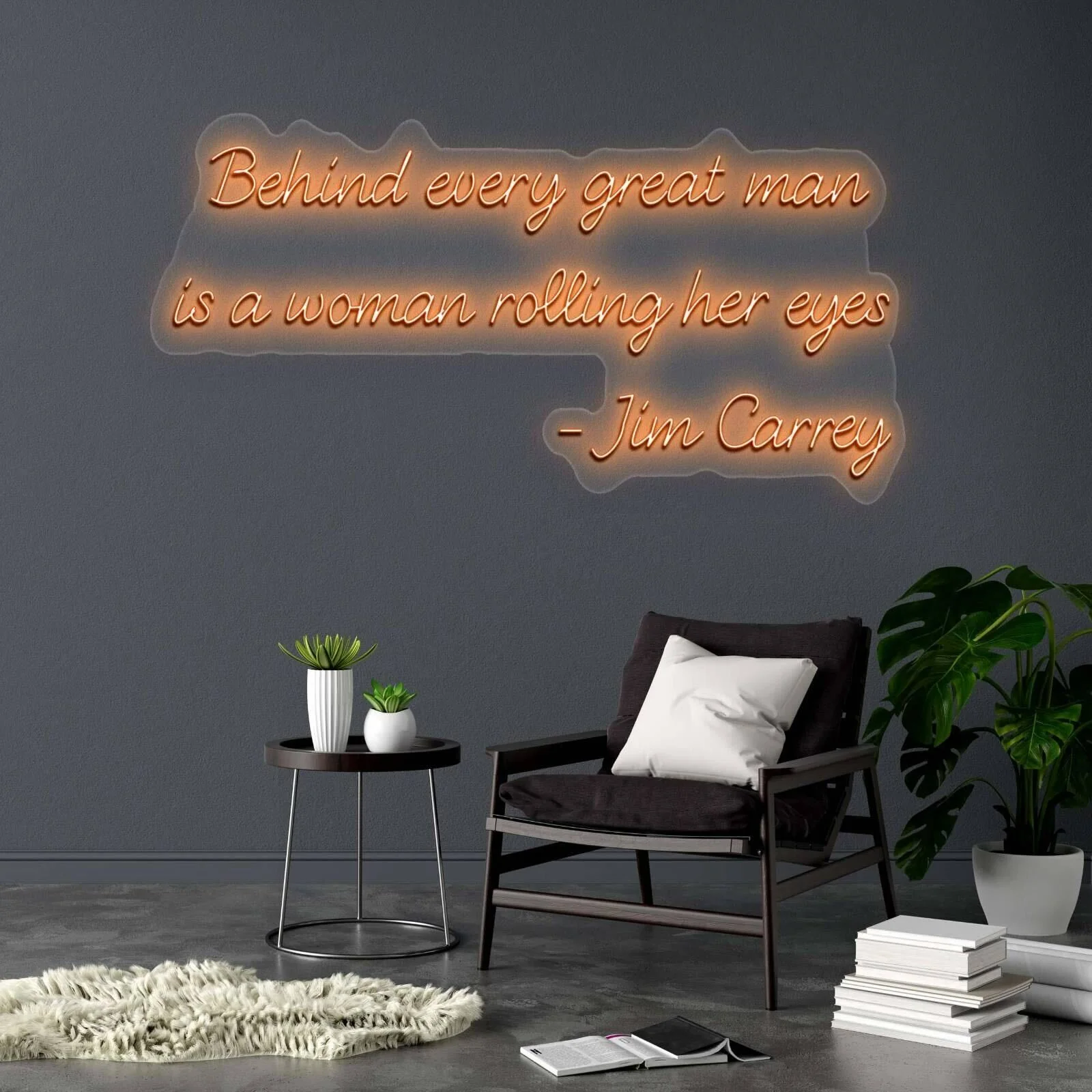 Jim Carrey's Quote - Premium Neon Artwork