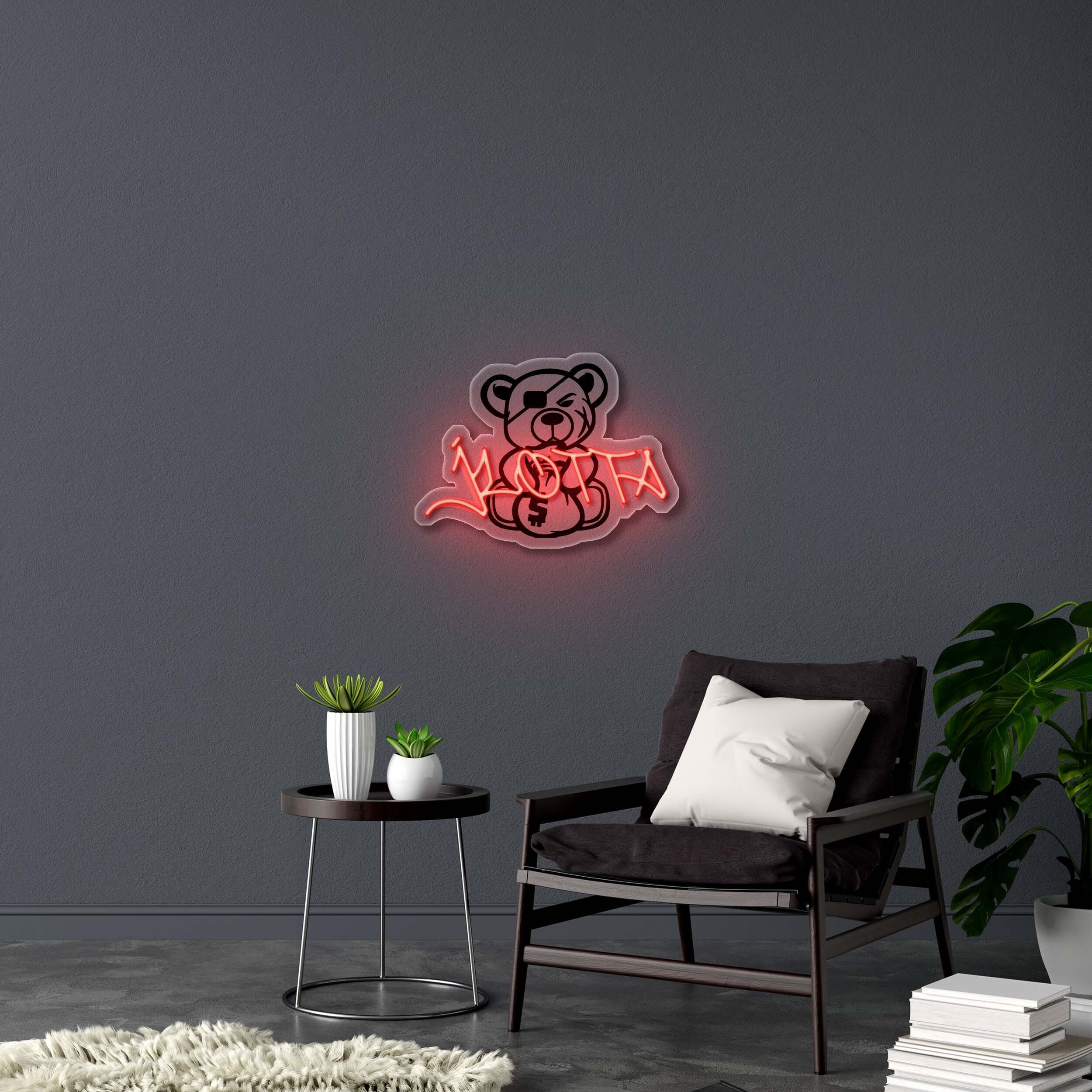JLOTTA with bear - Premium Neon Artwork