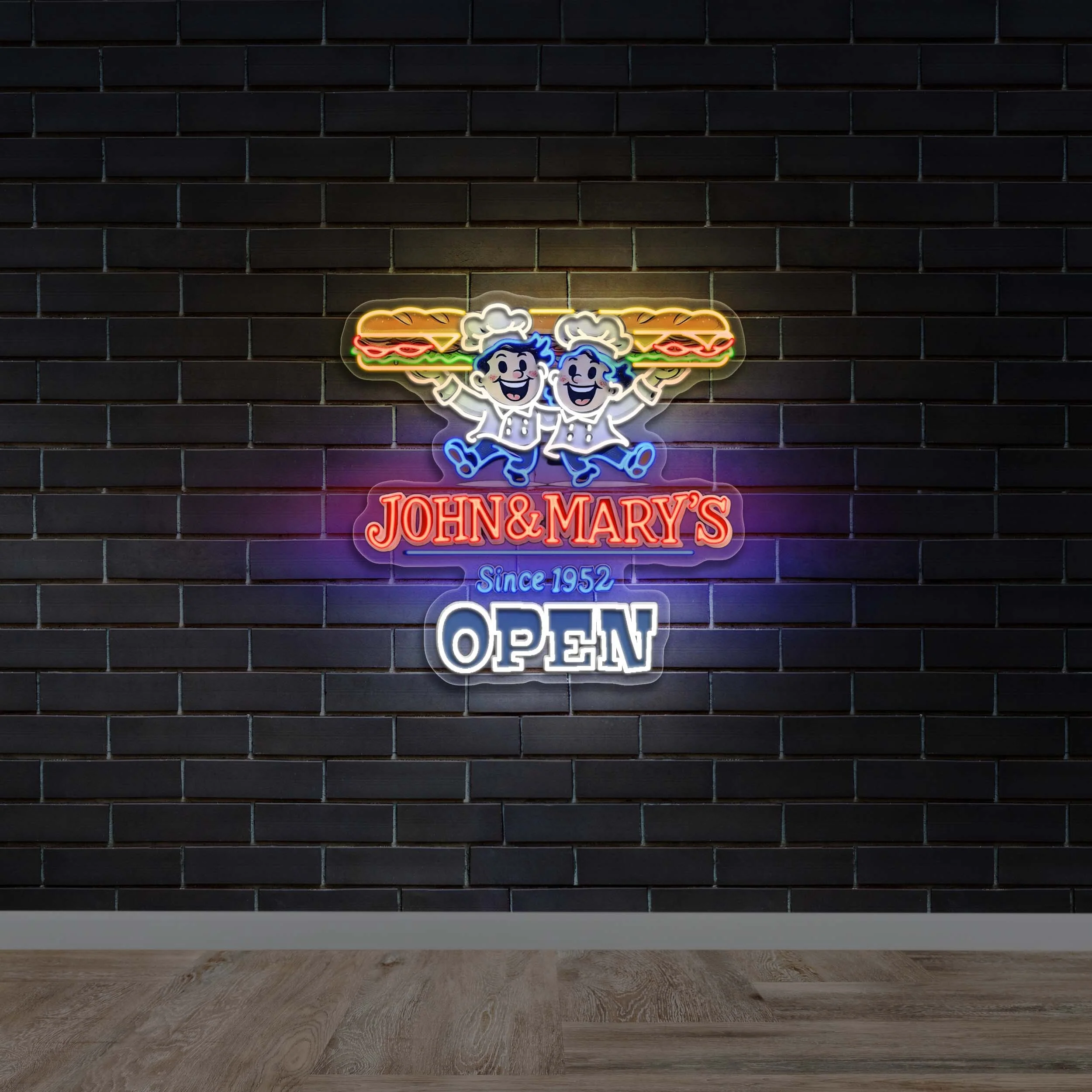 JOHN & MARY'S OPEN | 2nd Version - Premium Neon Artwork