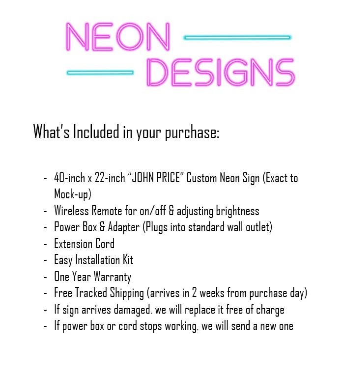 JOHN PRICE - Premium Neon Artwork - Image 3