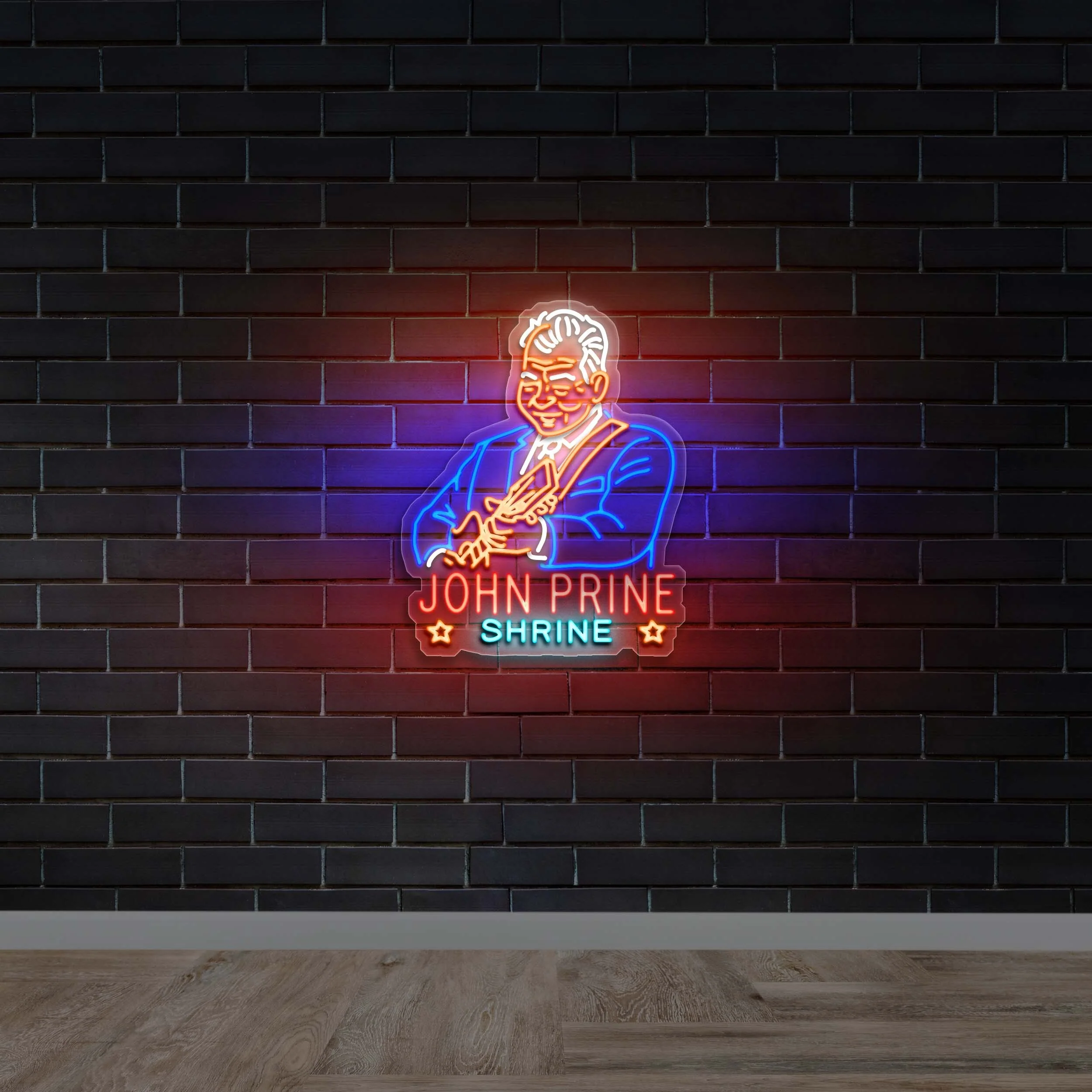 JOHN PRINE SHRINE - Premium Neon Artwork
