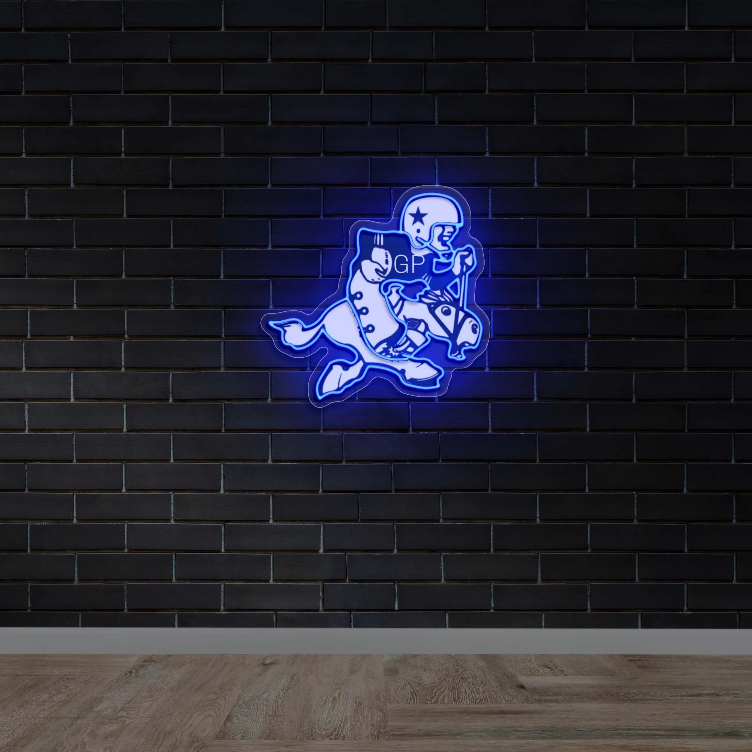 Josiah’s Room Football Rider - Premium Neon Artwork