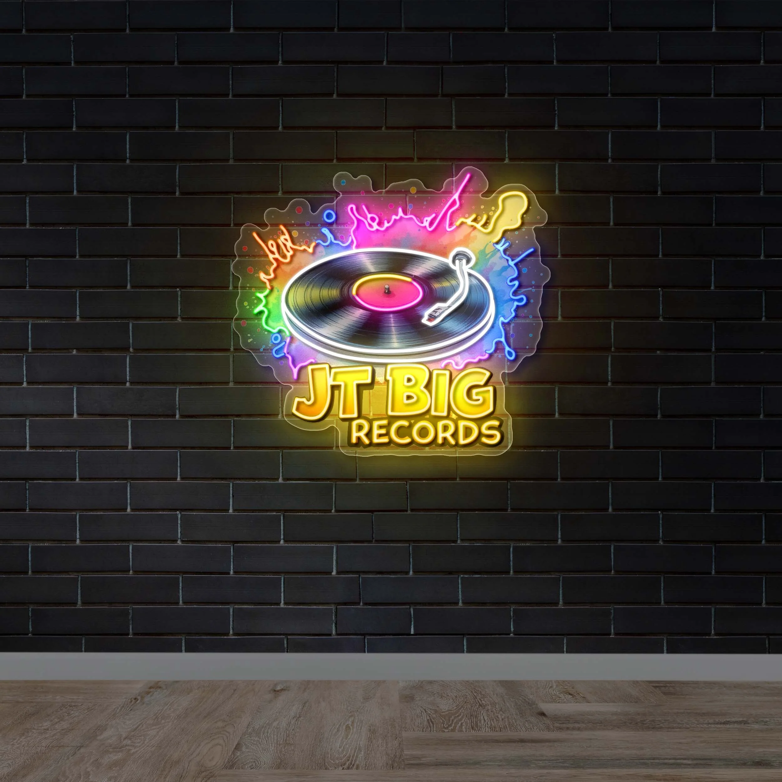 JT Big Records - Premium Neon Artwork