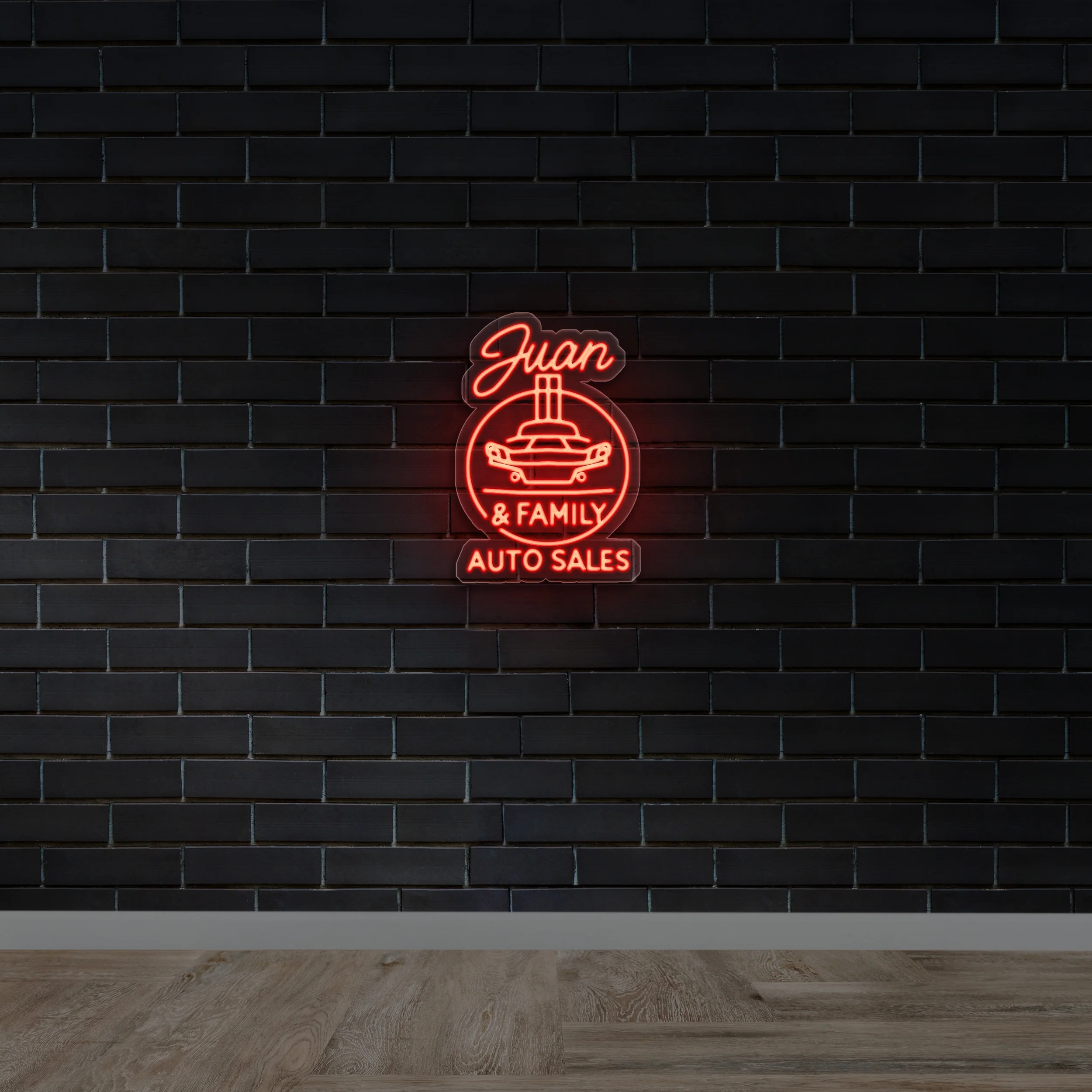 Juan & Family Auto Sales - Premium Neon Artwork