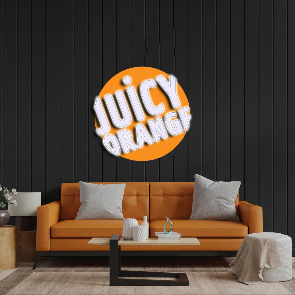 Juicy Orange - Premium Neon Artwork