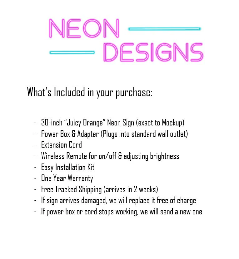 Juicy Orange - Premium Neon Artwork - Image 2