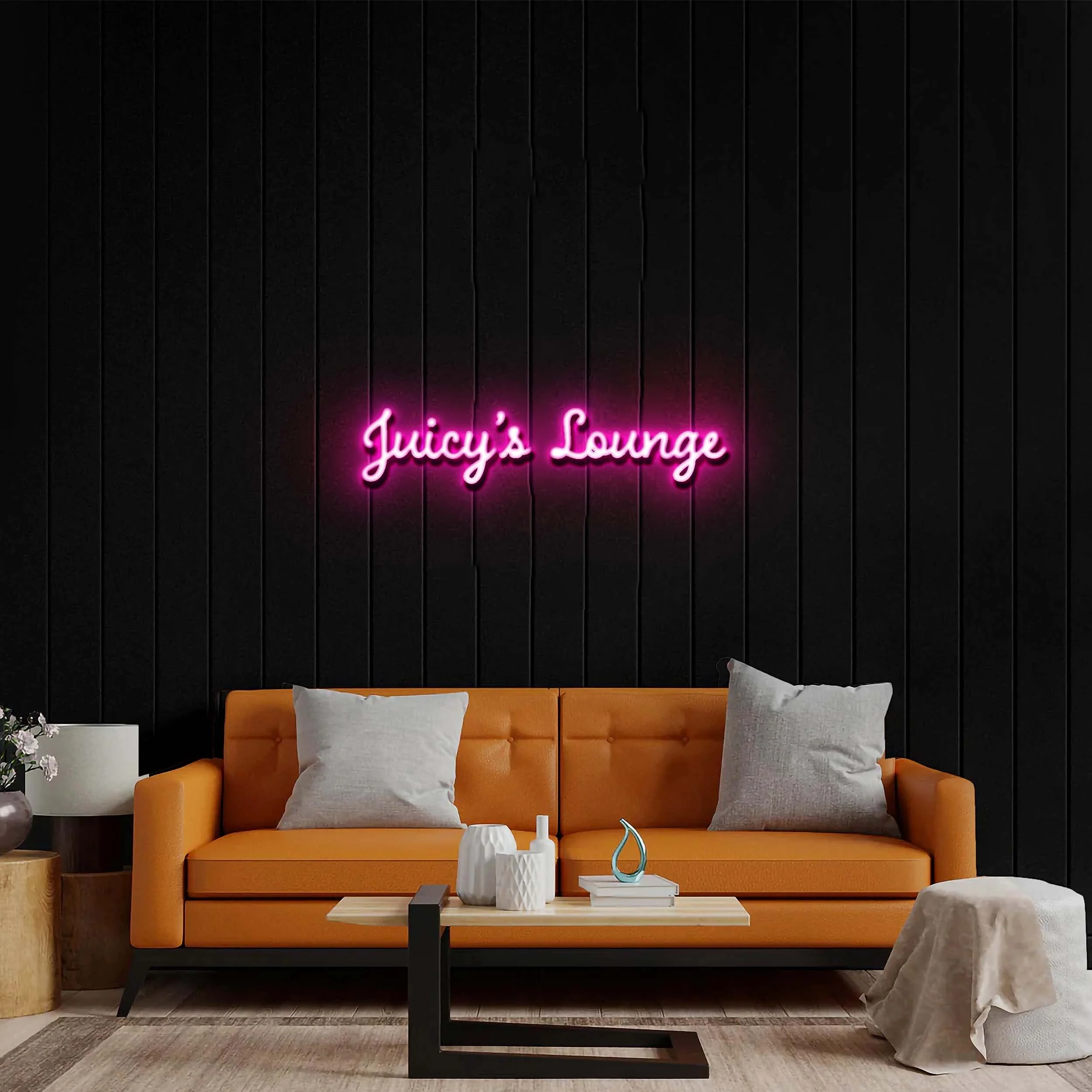 Juicy’s Lounge - Premium Neon Artwork
