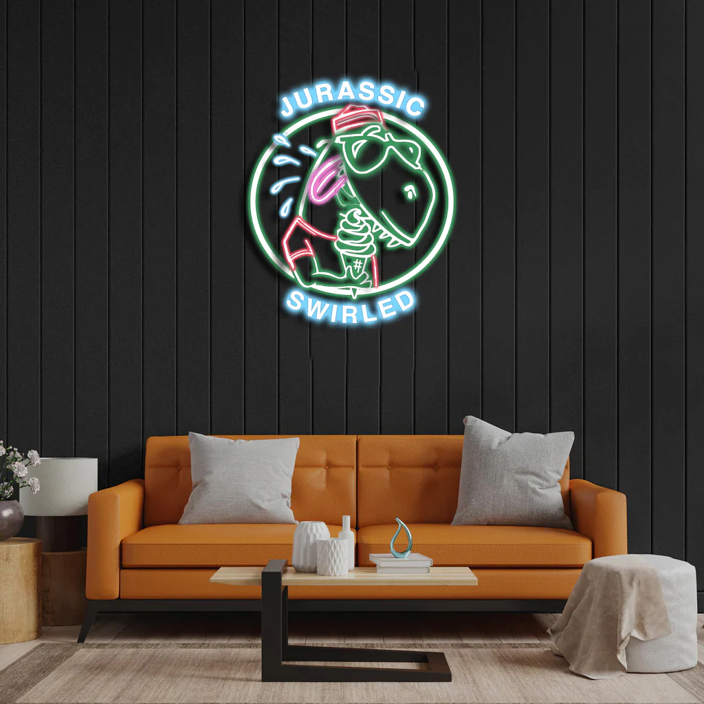 Jurassic Swirled - Premium Neon Artwork