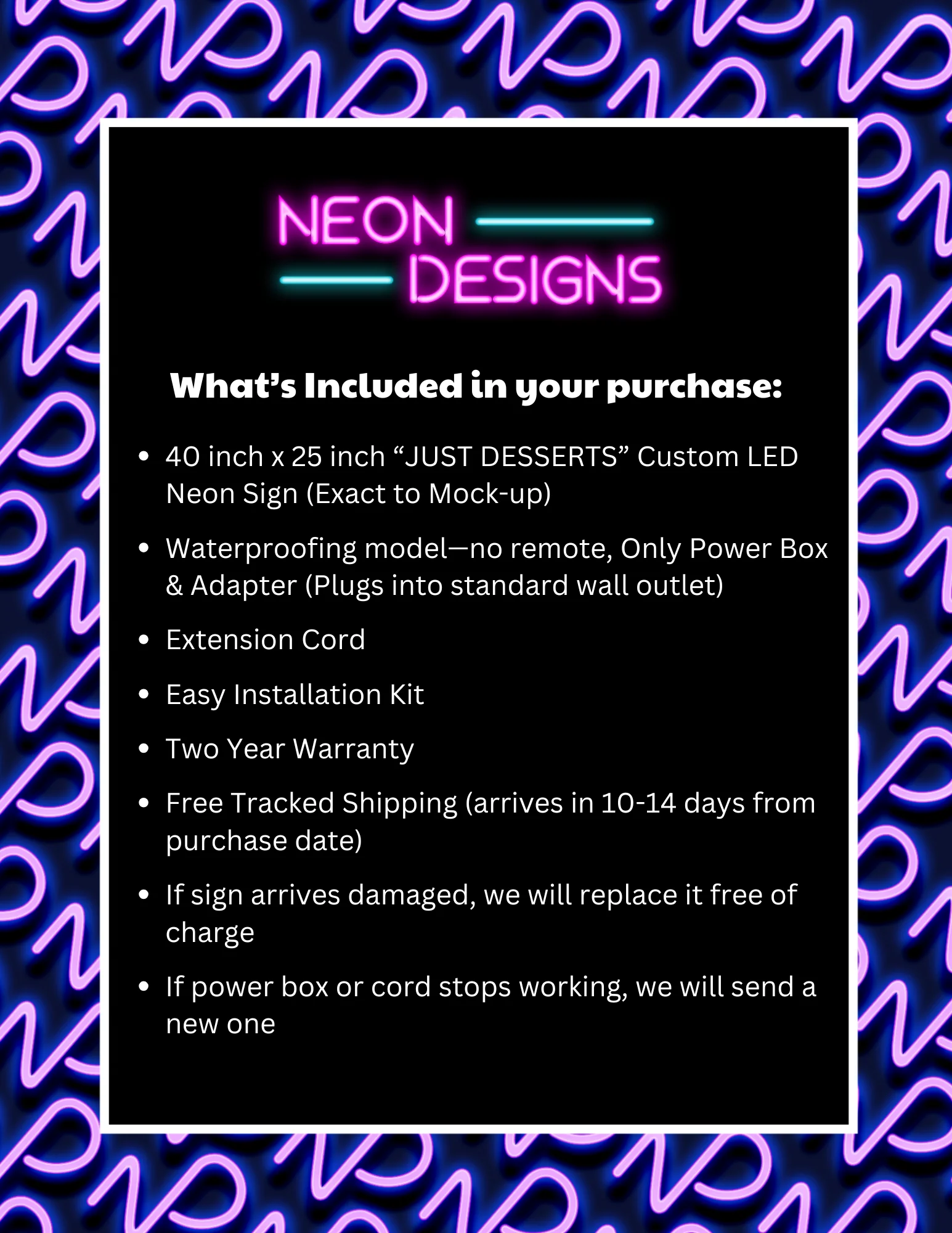 JUST DESSERTS - Premium Neon Artwork - Image 2