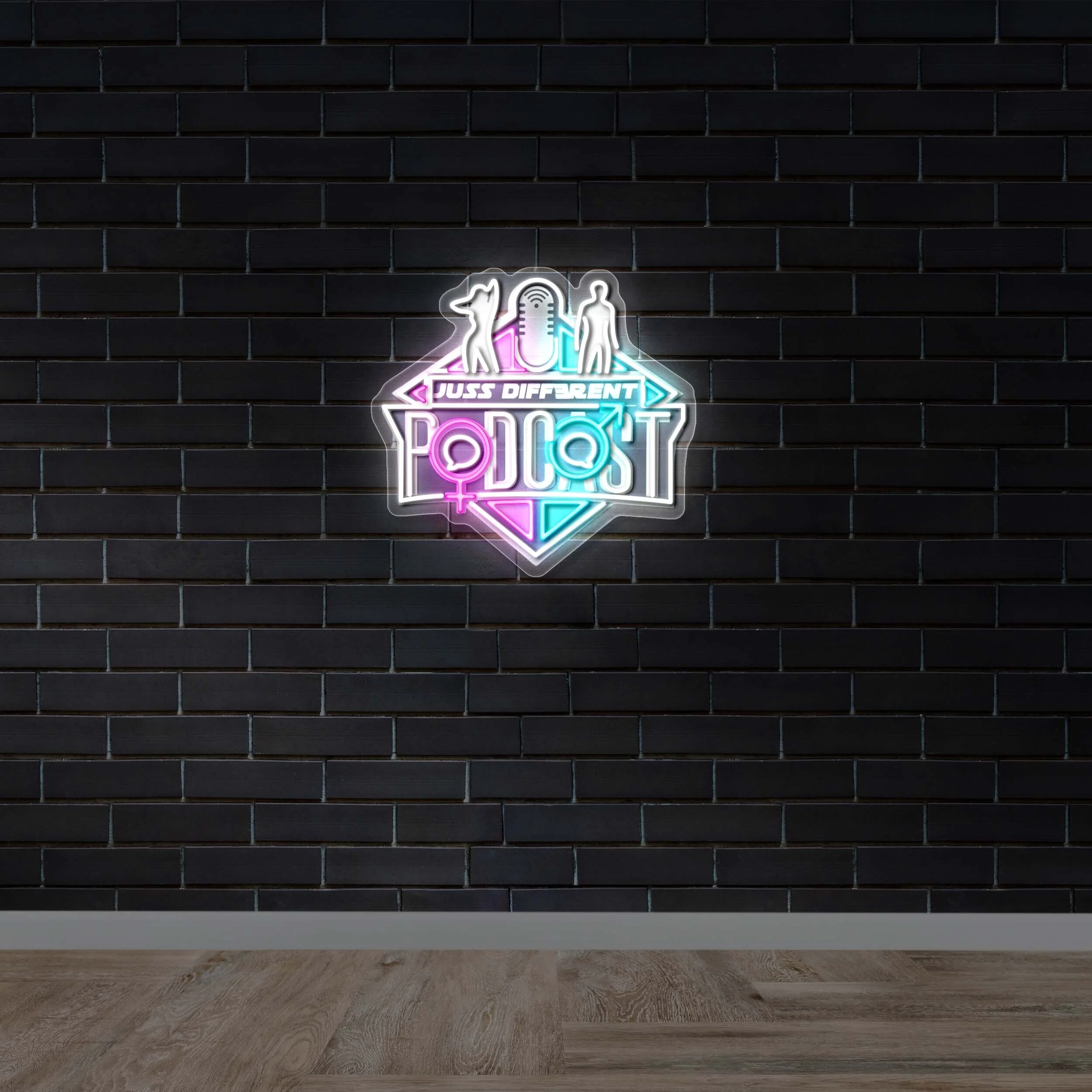 Just Different Podcast - Premium Neon Artwork