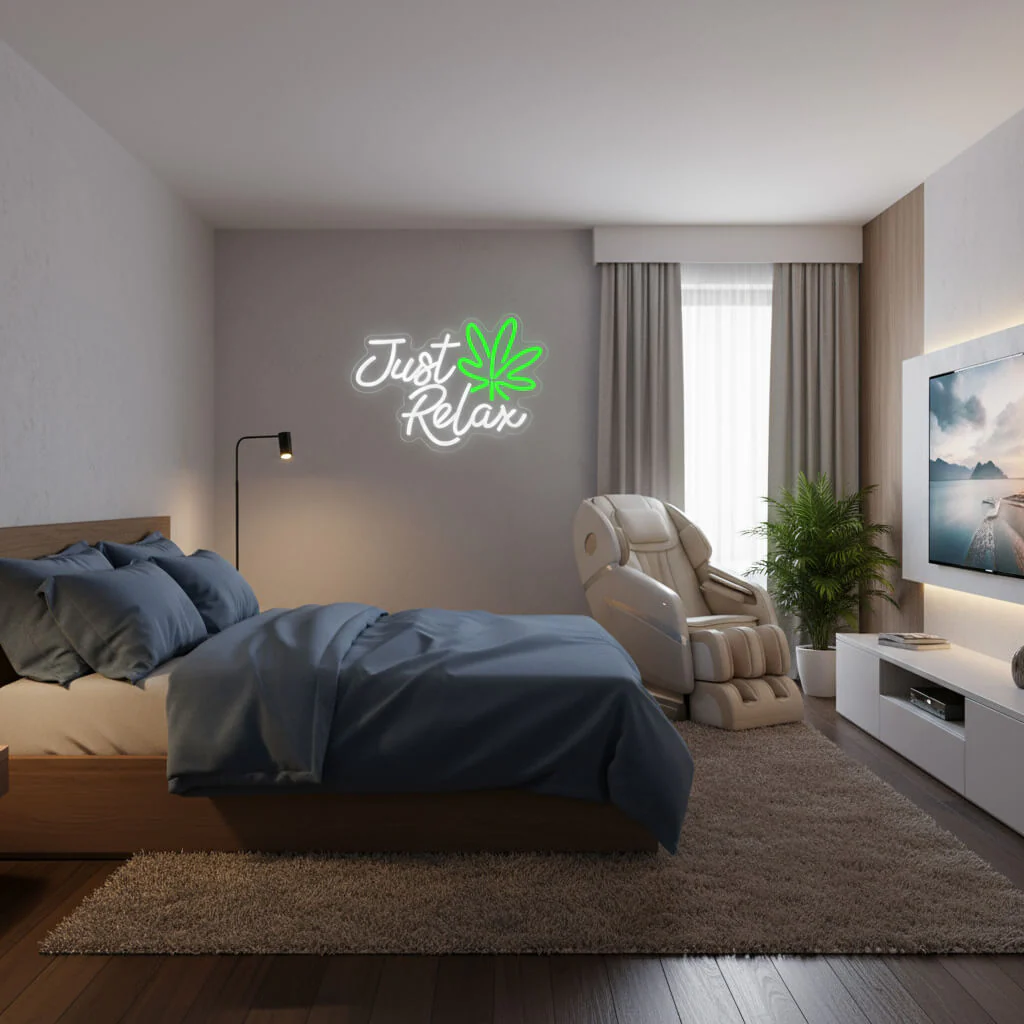 Just Relax with Leaf LED Neon Sign - Image 3