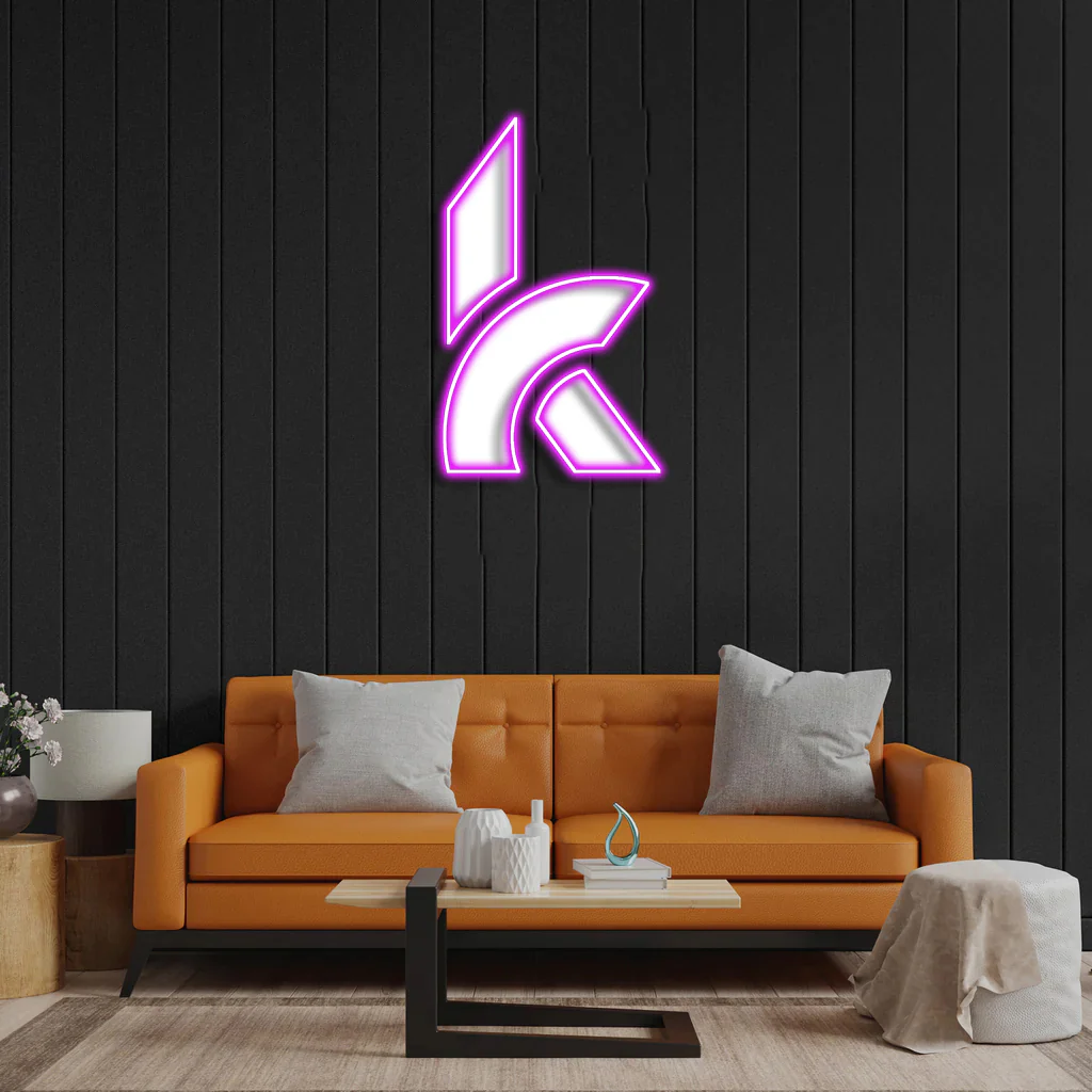 K Logo - Premium Neon Artwork