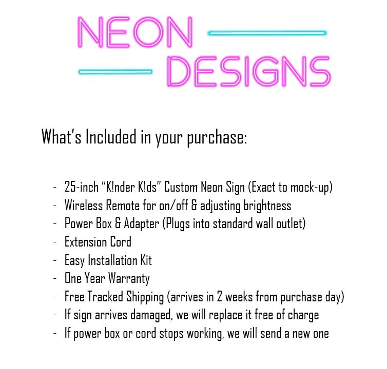 K!nder K!ds - Premium Neon Artwork - Image 2