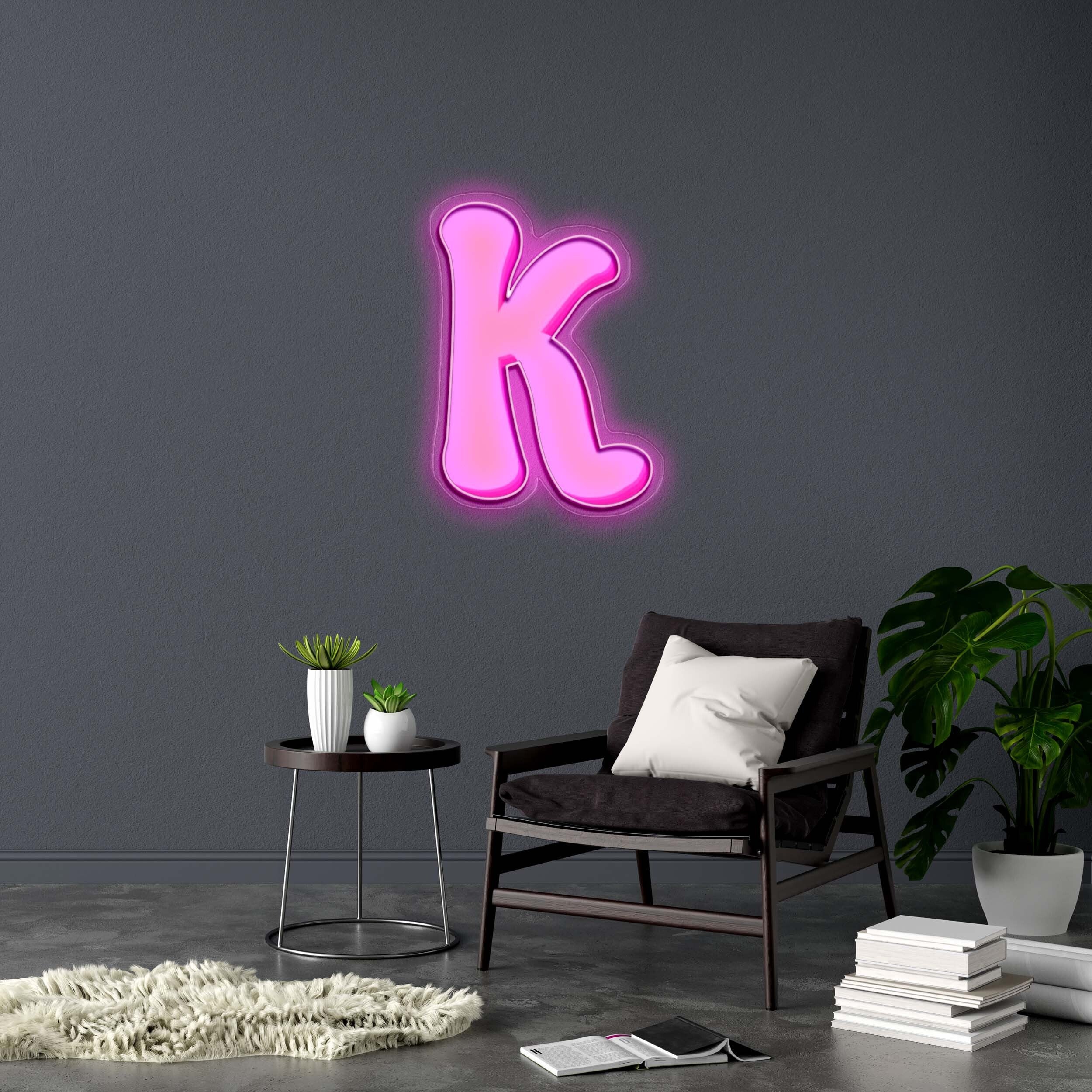 K - Premium Neon Artwork