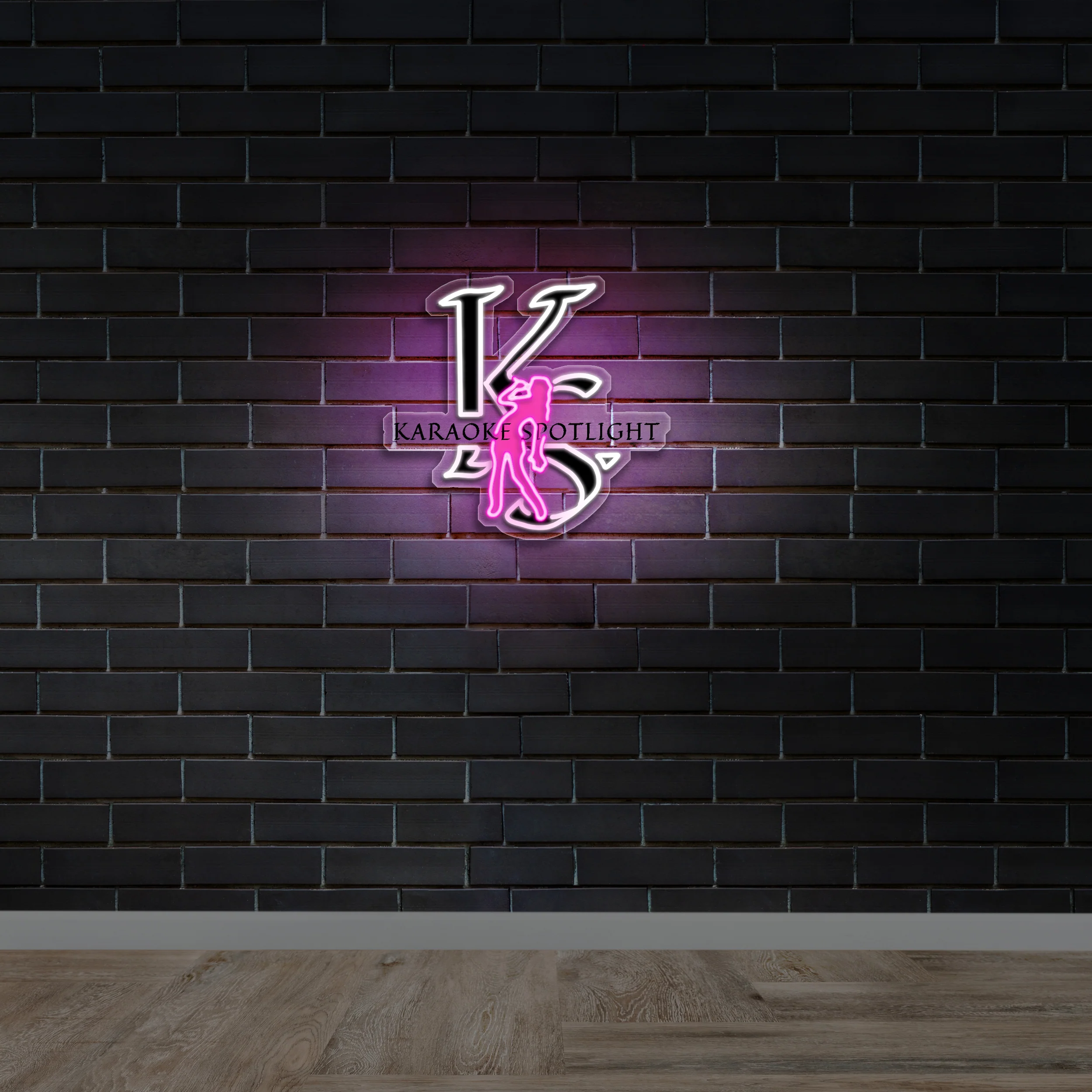 KARAOKE SPOTLIGHT - Premium Neon Artwork