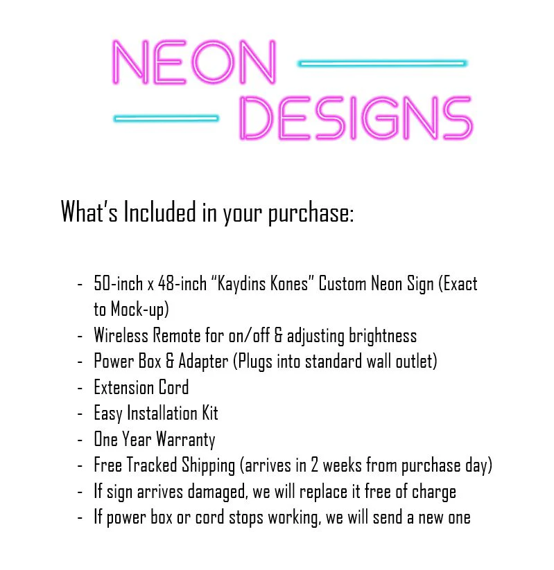 Kaydins Kones - Premium Neon Artwork - Image 2