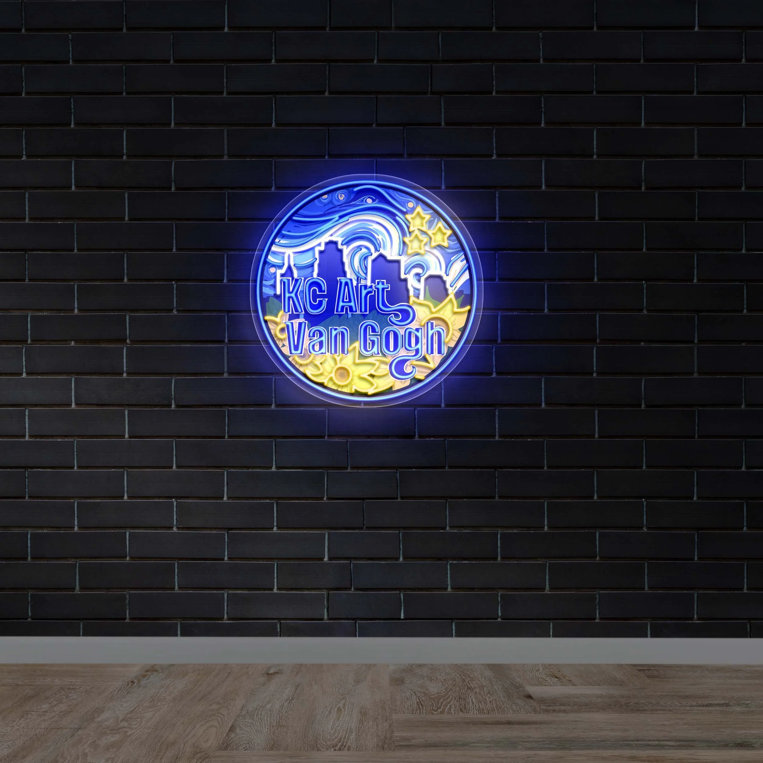 KC Art Van Gogh – Premium Neon Artwork