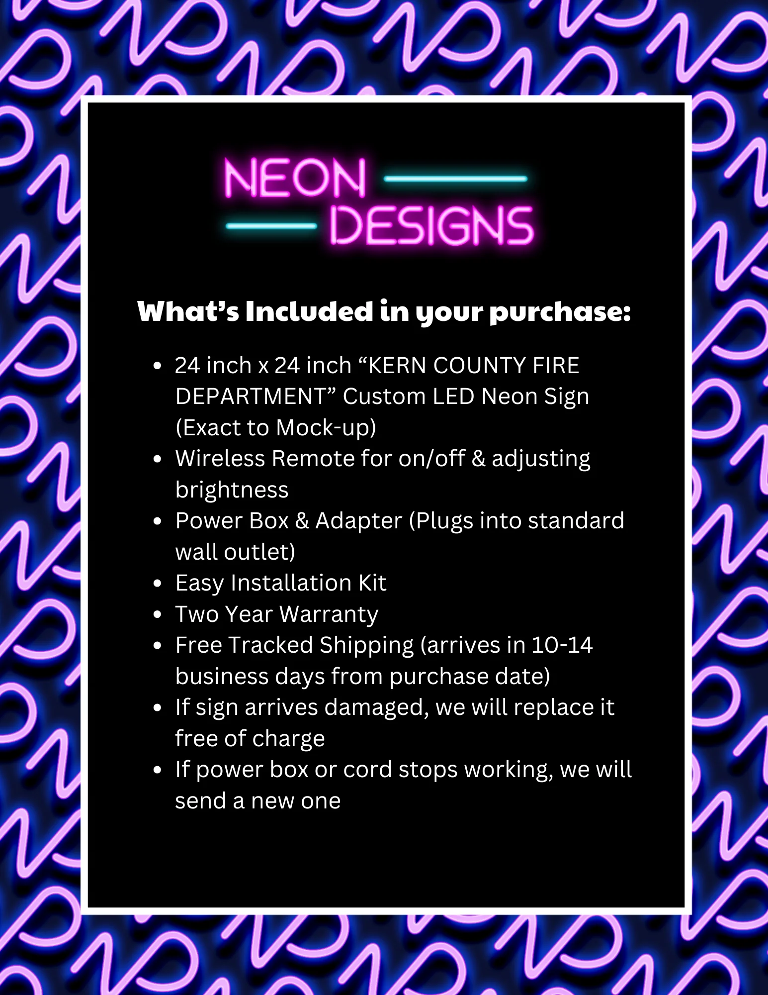 KERN COUNTY FIRE DEPARTMENT - Premium Neon Artwork - Image 2