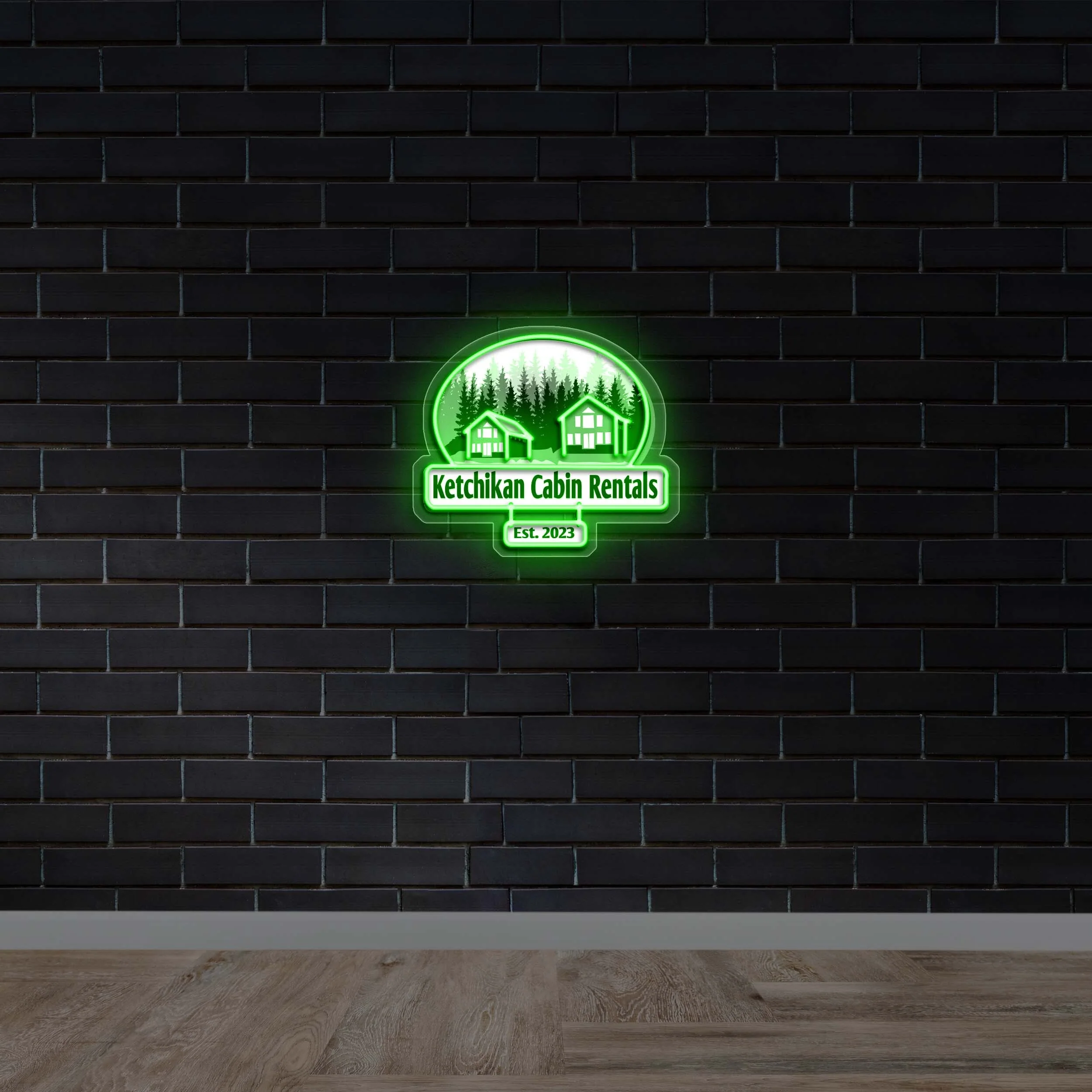 KETCHIKAN CABIN RENTALS - Premium Neon Artwork