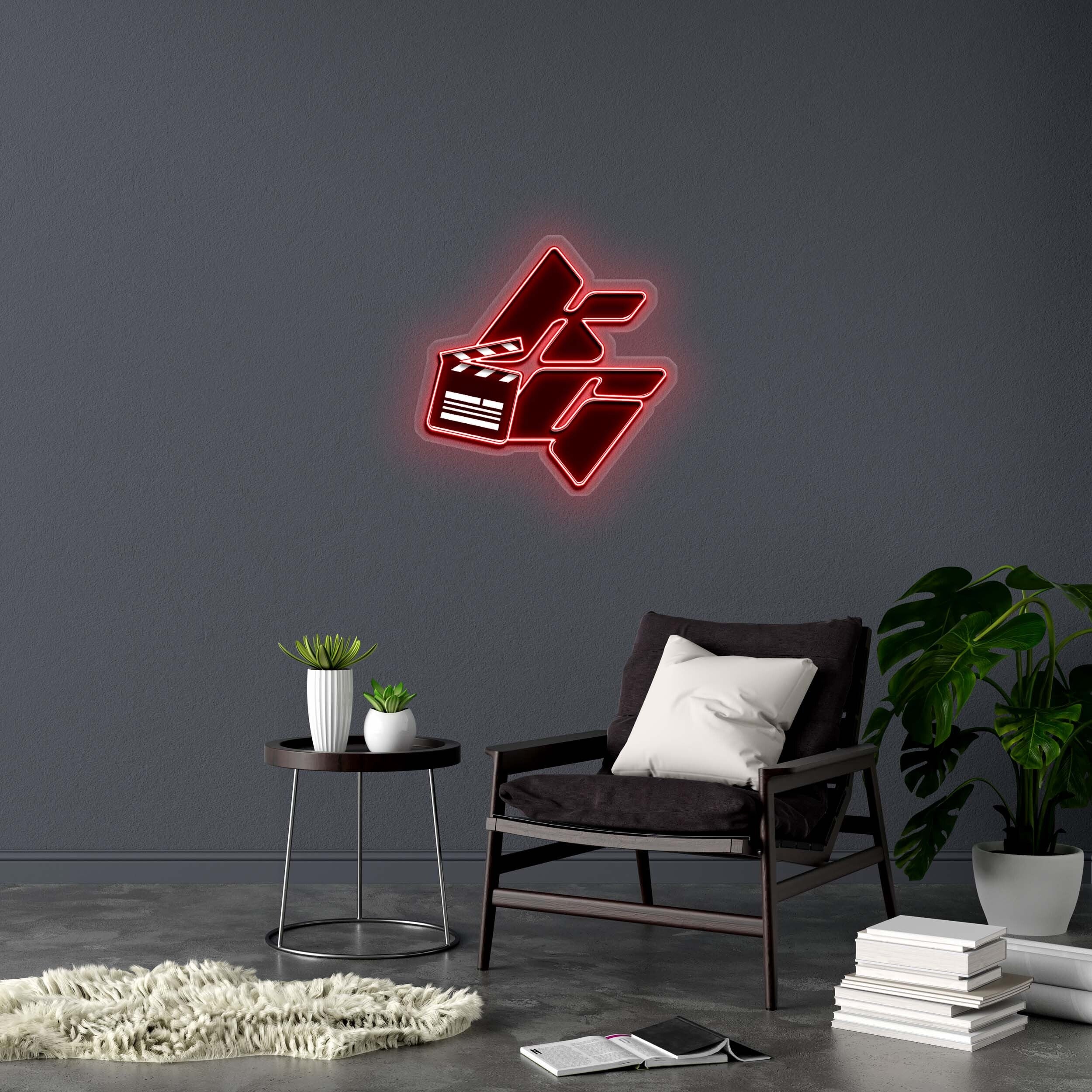 KG Films Logo - Premium Neon Artwork