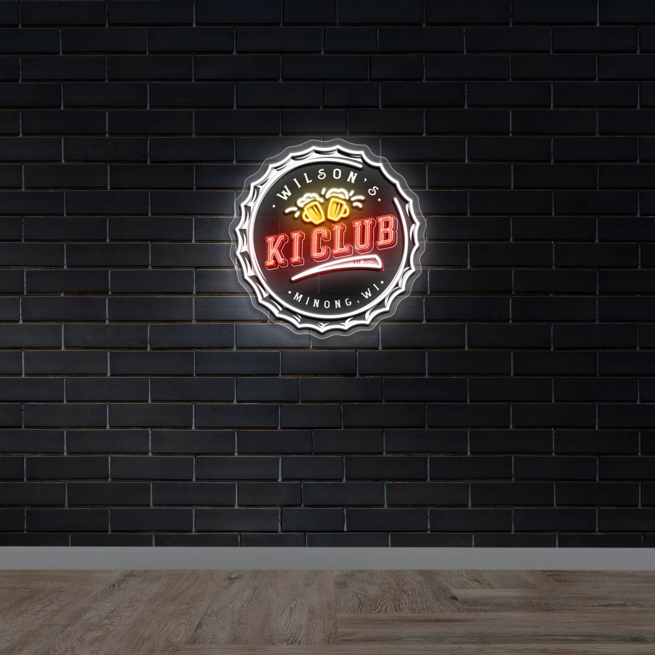 KI CLUB - Premium Neon Artwork