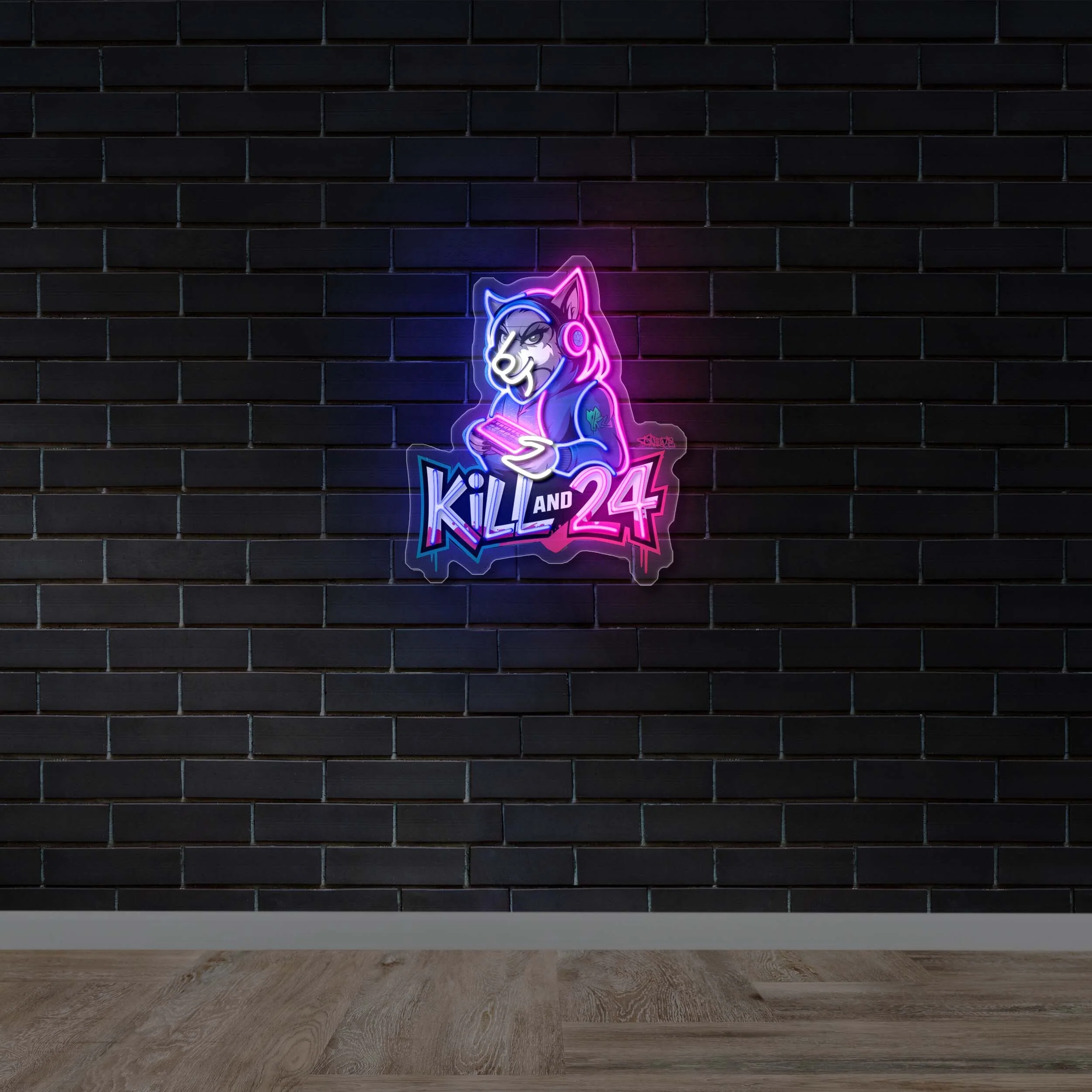 KILL AND 24 - Premium Neon Artwork