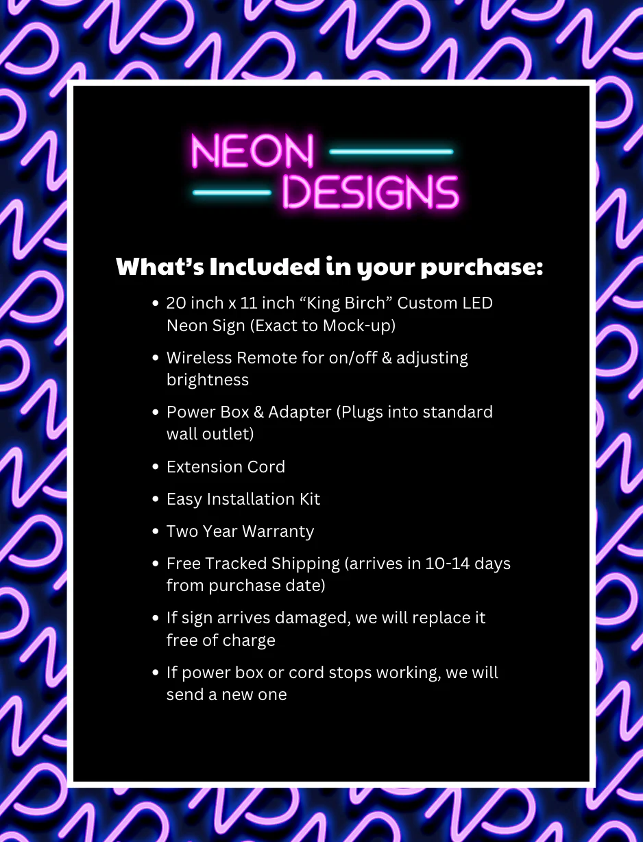 King Birch - Premium Neon Artwork - Image 2