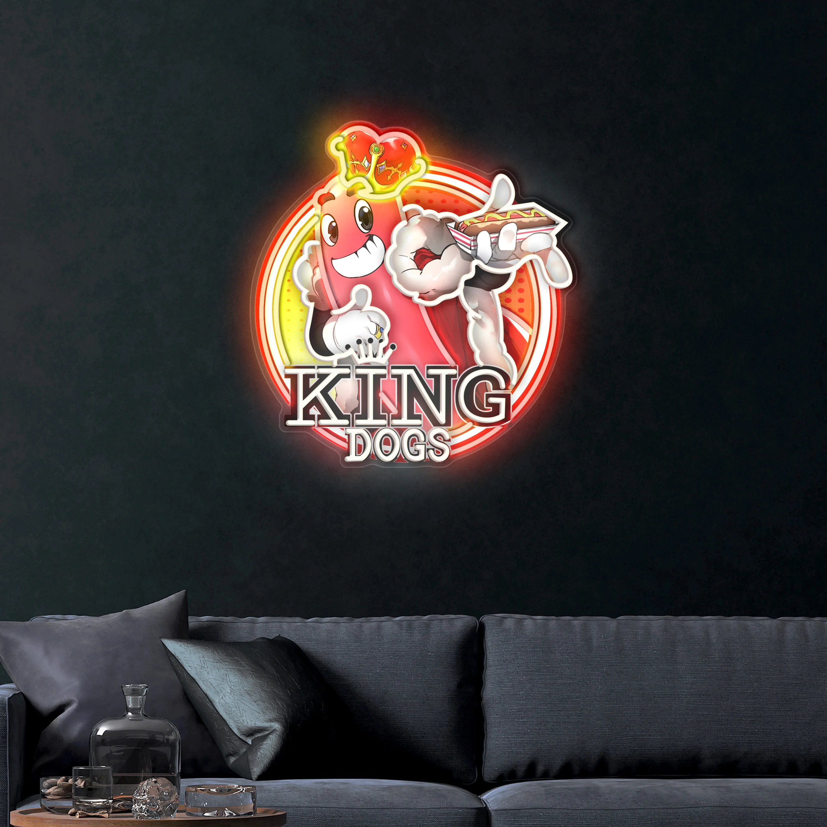 King Dogs – Premium Neon Artwork